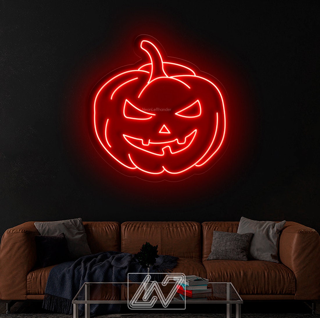 Halloween Pumpkin - LED Neon Sign, Spooky Halloween Led Decor, Scary Halloween, Halloween Light Decor, Custom Neon Sign