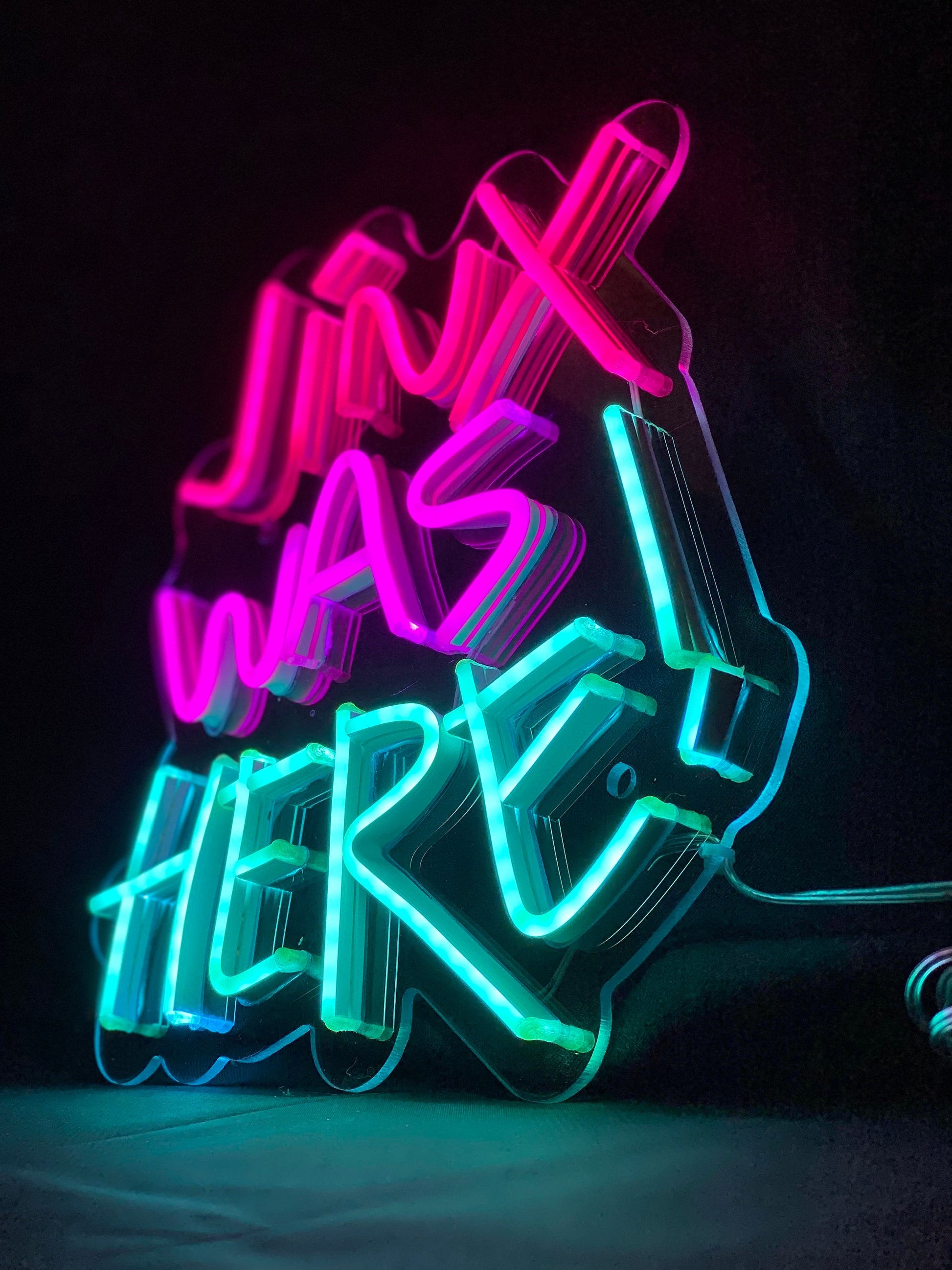 Jinx LED Neon Sign Wall Light, Gamer Room Decor Inspired by Arcane and League of Legends, Bold Anime Vibes for Stream Setup or Bedroom