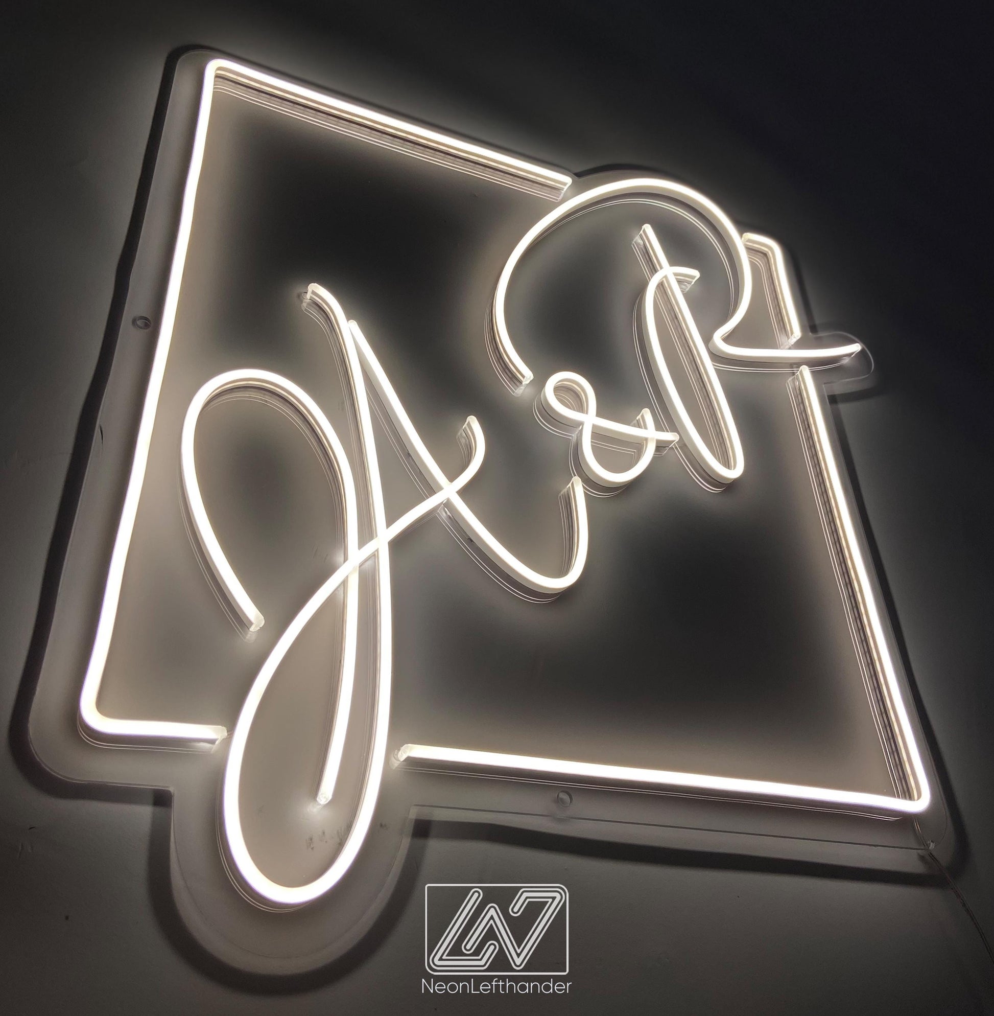 Custom Rhombus Initials Neon Sign
