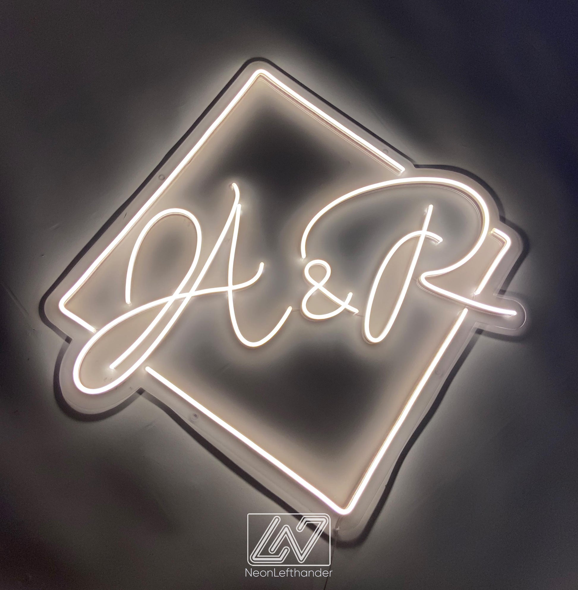 Custom Rhombus Initials Neon Sign