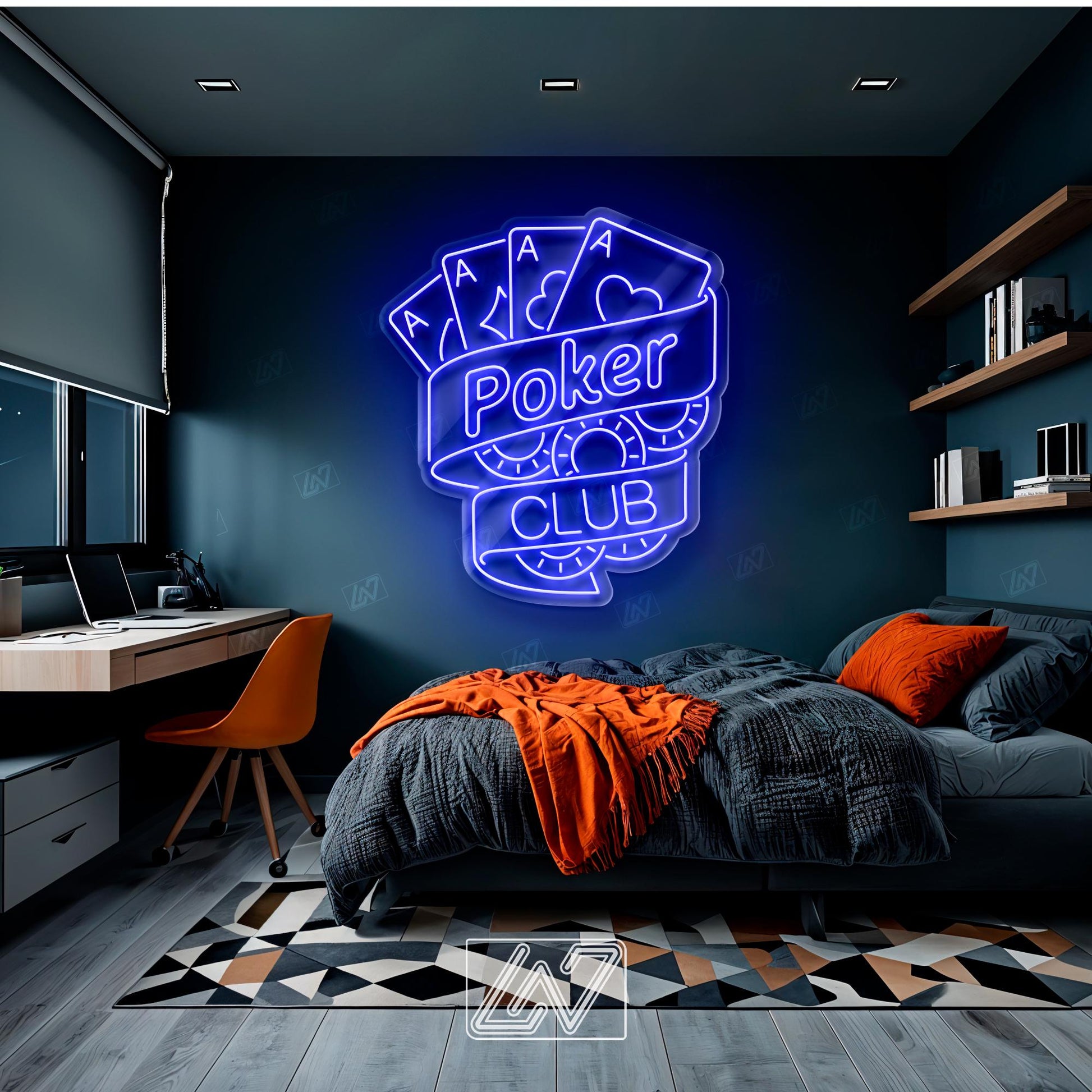 Poker Club – Custom Playing Card, Collectible Casino Decor, Poker Room Art, Gift for Gamblers