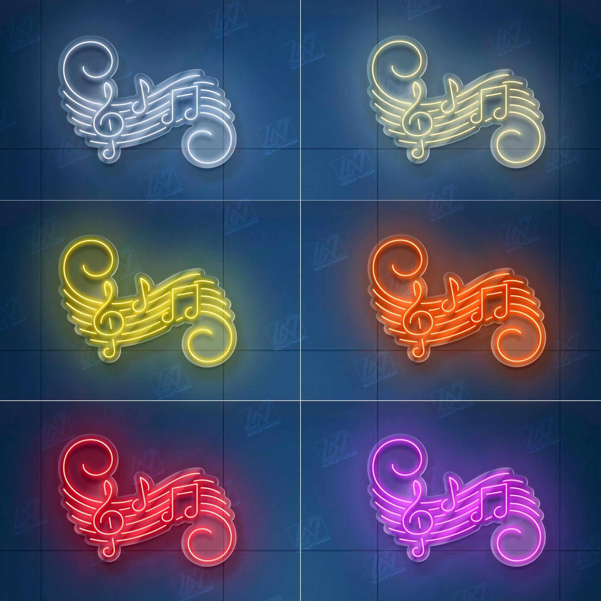 Neon Music Wall Sign LED Light, Colorful Musical Notes Decor, Treble Clef LED Sign, Rainbow LGBTQ Music Room Decor, Pride Music Wall Art