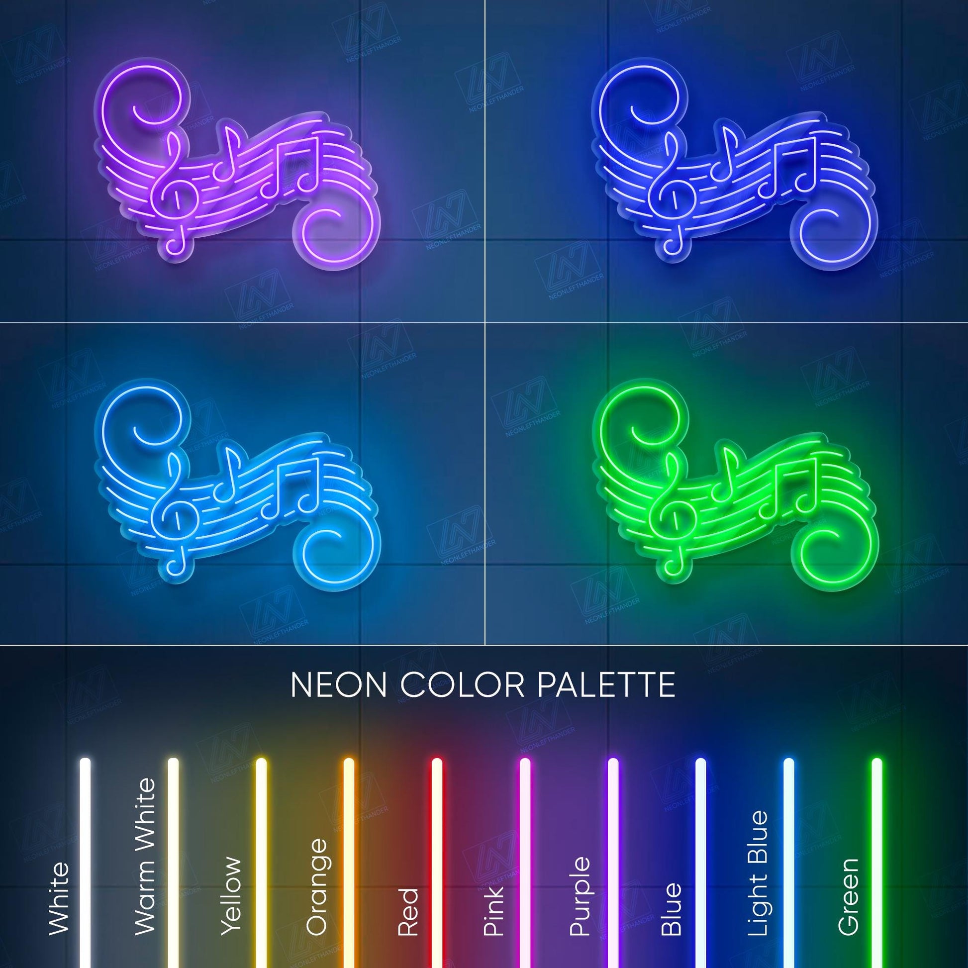 Neon Music Wall Sign LED Light, Colorful Musical Notes Decor, Treble Clef LED Sign, Rainbow LGBTQ Music Room Decor, Pride Music Wall Art