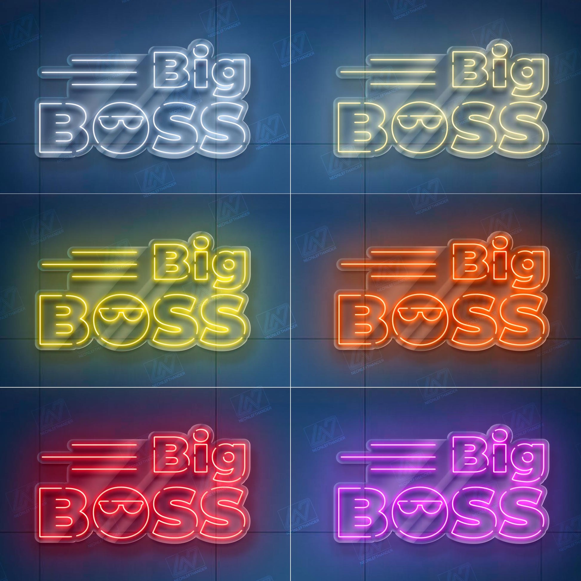 Big Boss LED Neon Sign Wall Light, Bold Statement Decor for Office, Man Cave, Studio or Game Room, Powerful Executive Neon Art