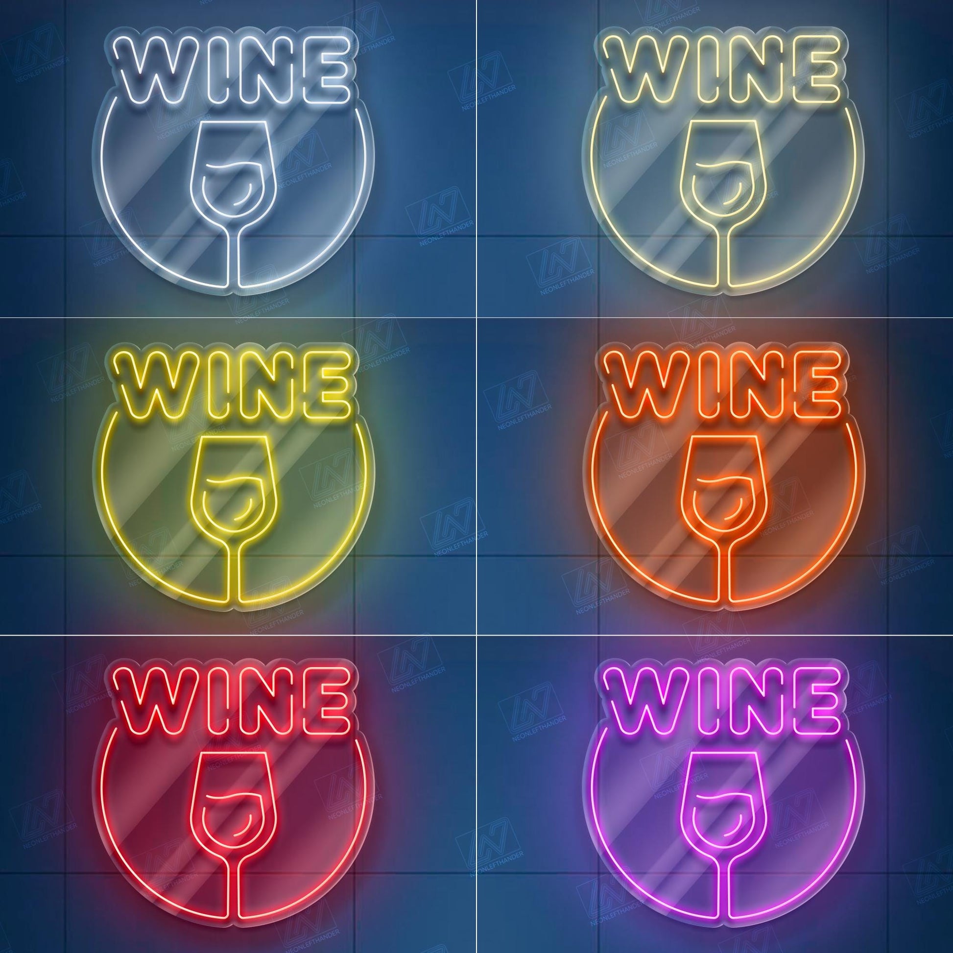 Wine LED Neon Sign Wall Light, Elegant Bar and Kitchen Decor for Wine Lovers, Glowing Grapes and Glass Art for Lounge or Cellar
