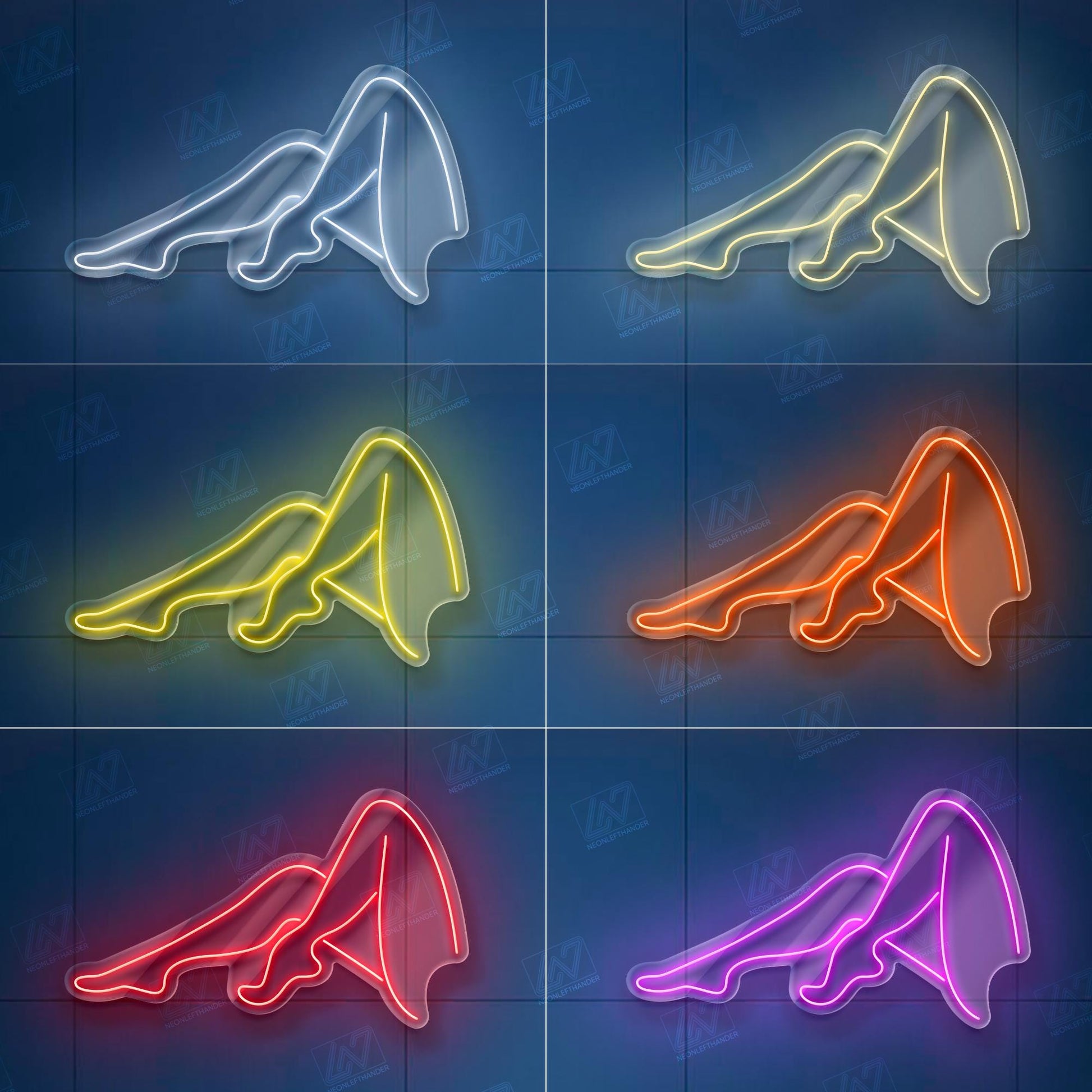 Sexy Woman’s Legs Neon Sign LED Wall Art, Sensual Pin-Up Style Decor for Tattoo Studio, Bar, Lounge or Bold Modern Interior