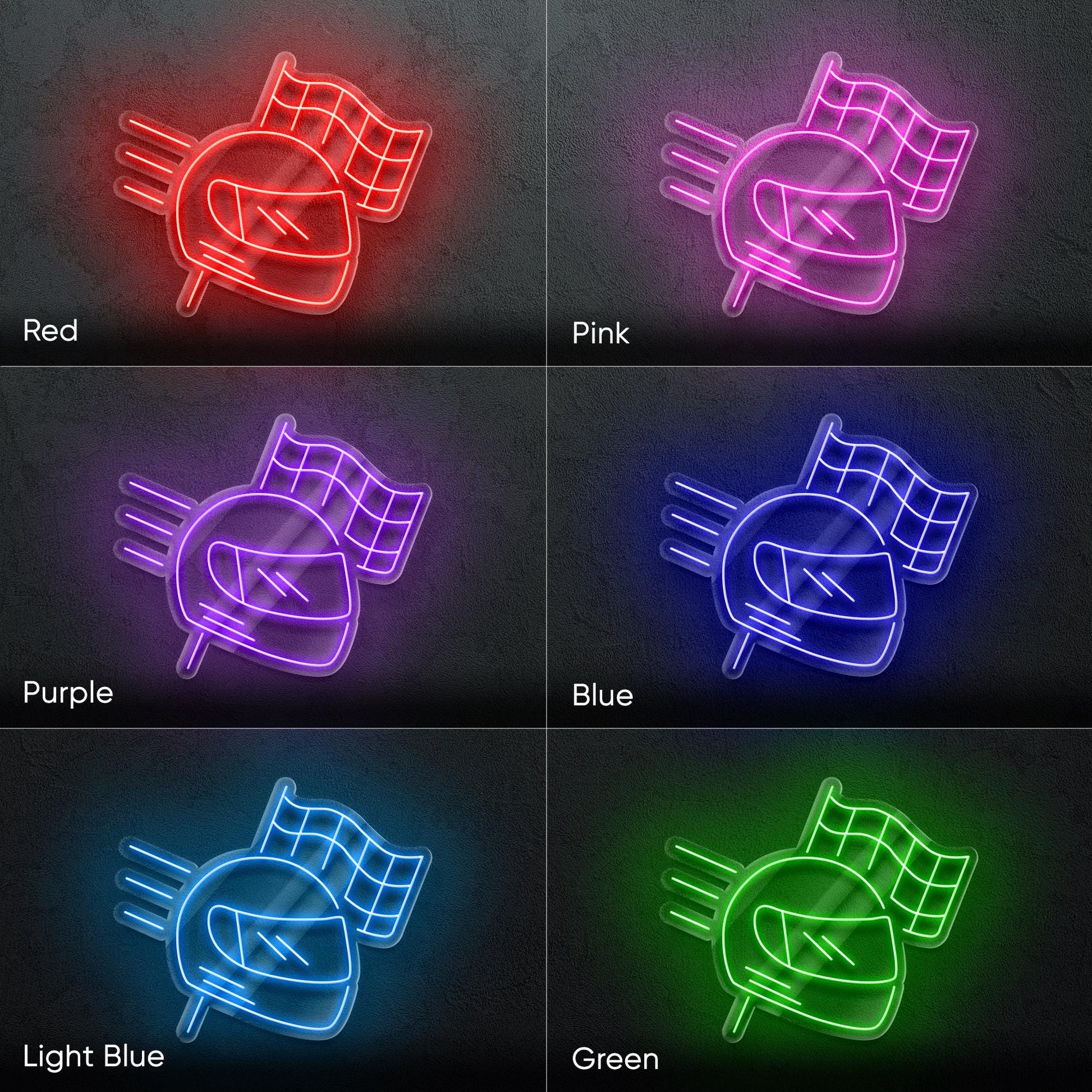 Helmet LED Neon Sign