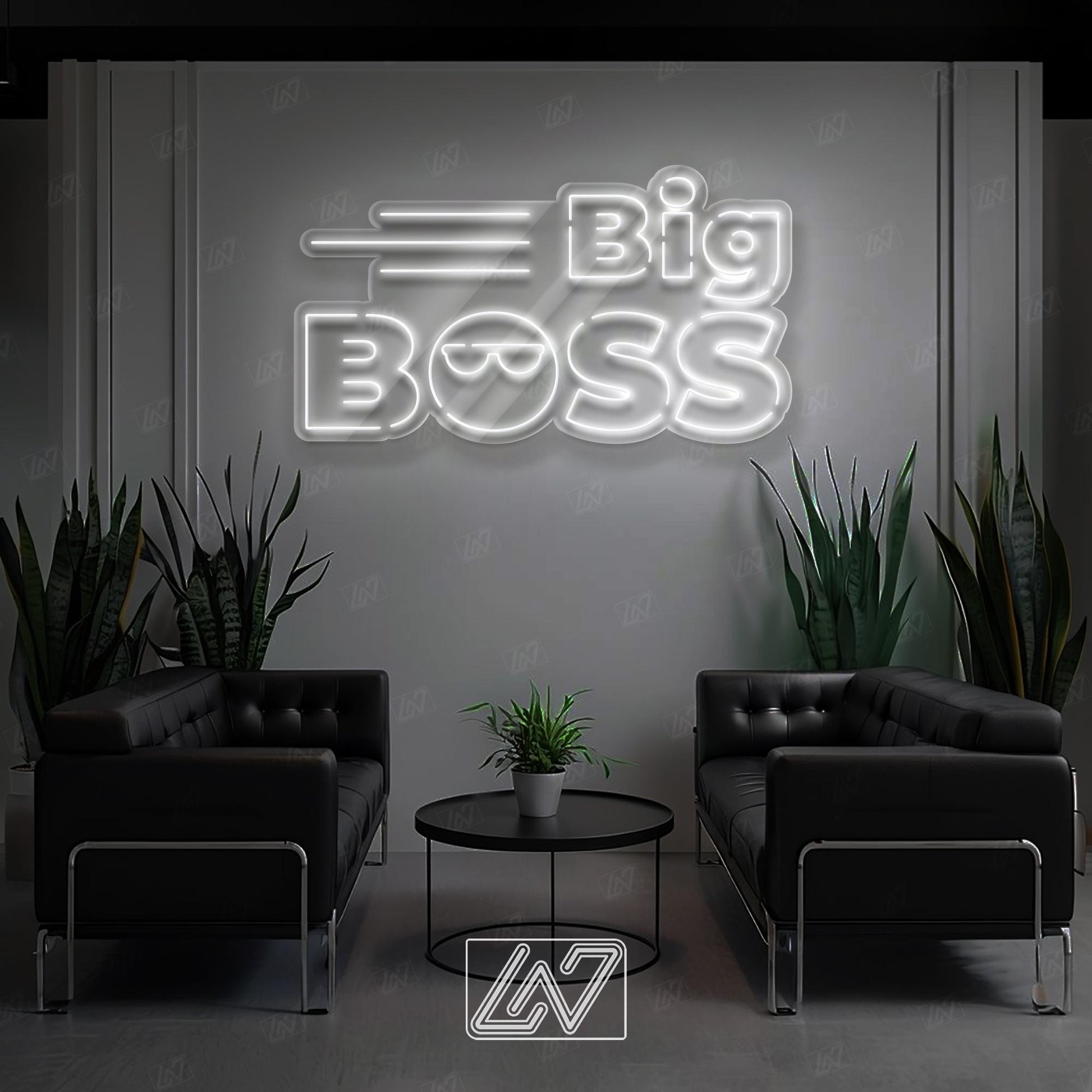 Big Boss LED Neon Sign Wall Light, Bold Statement Decor for Office, Man Cave, Studio or Game Room, Powerful Executive Neon Art
