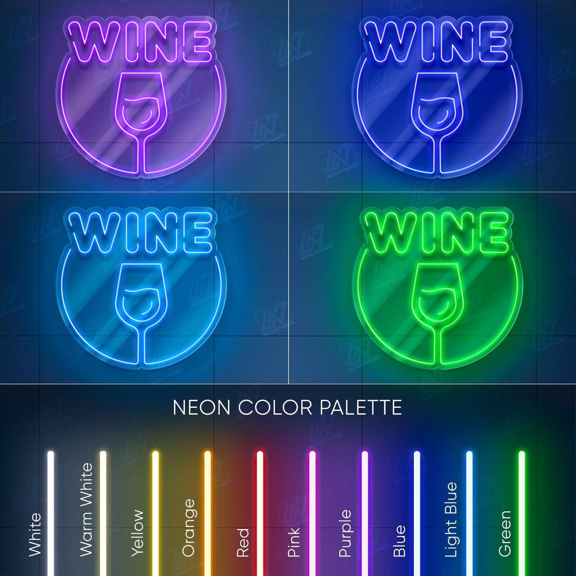 Wine LED Neon Sign Wall Light, Elegant Bar and Kitchen Decor for Wine Lovers, Glowing Grapes and Glass Art for Lounge or Cellar