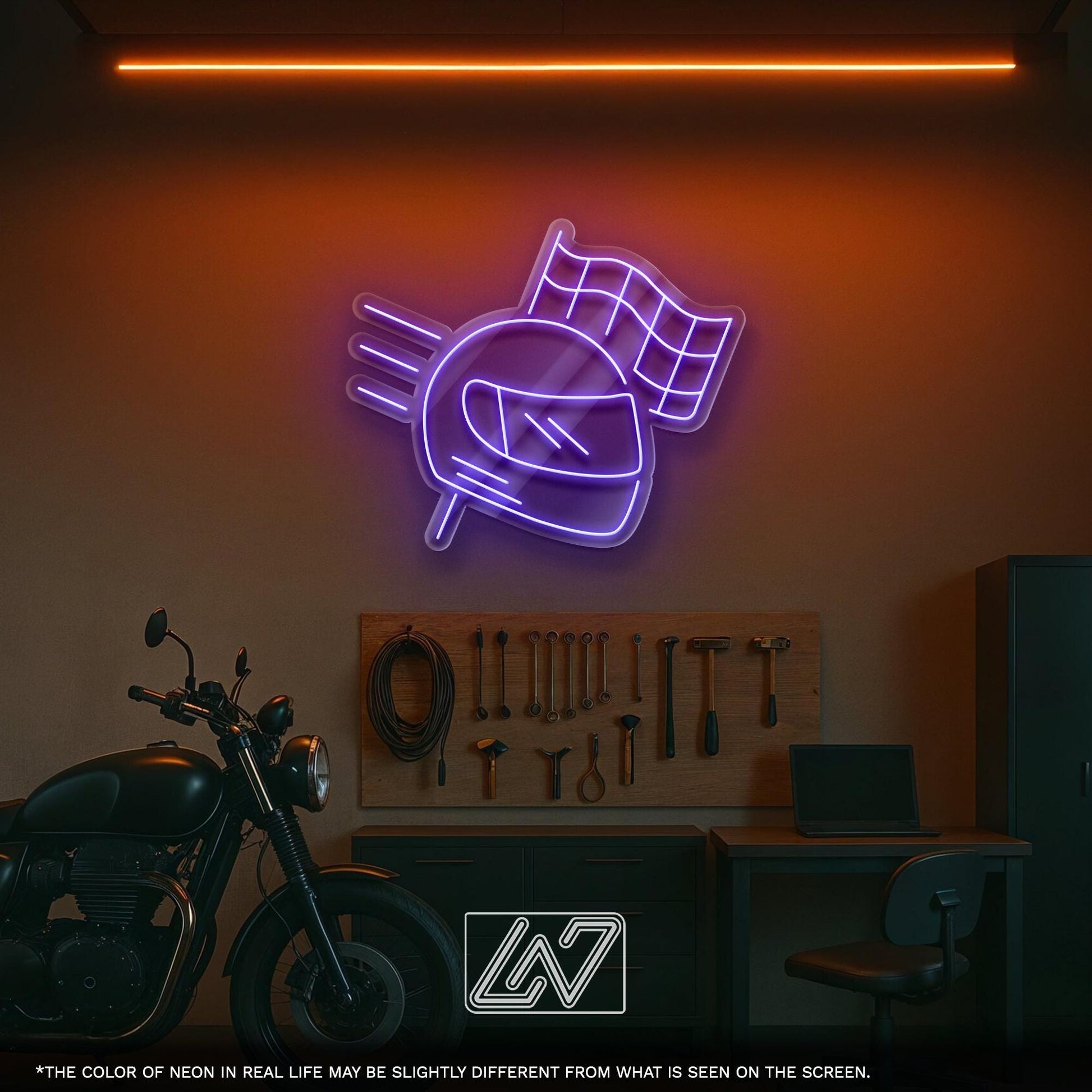Helmet LED Neon Sign