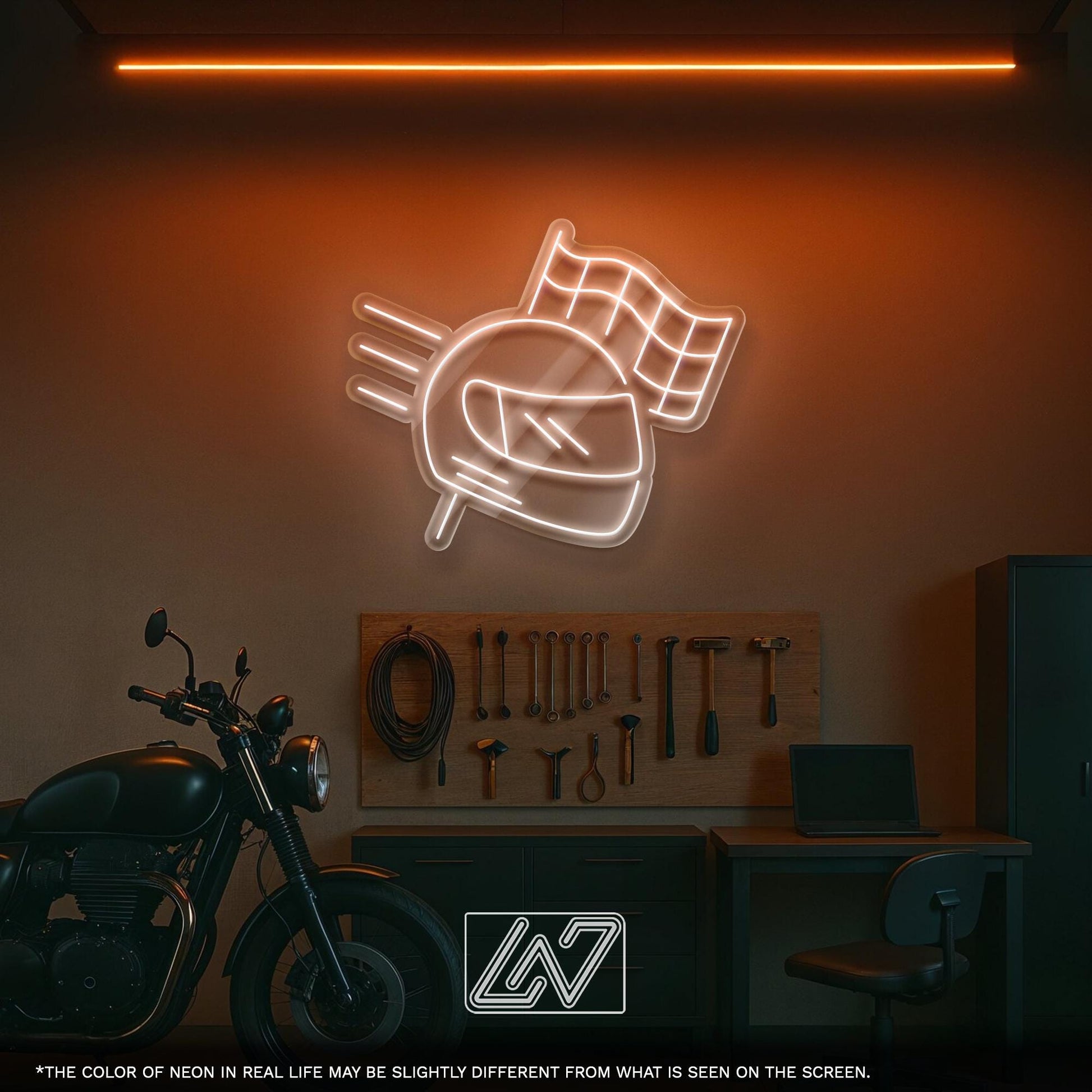 Helmet LED Neon Sign