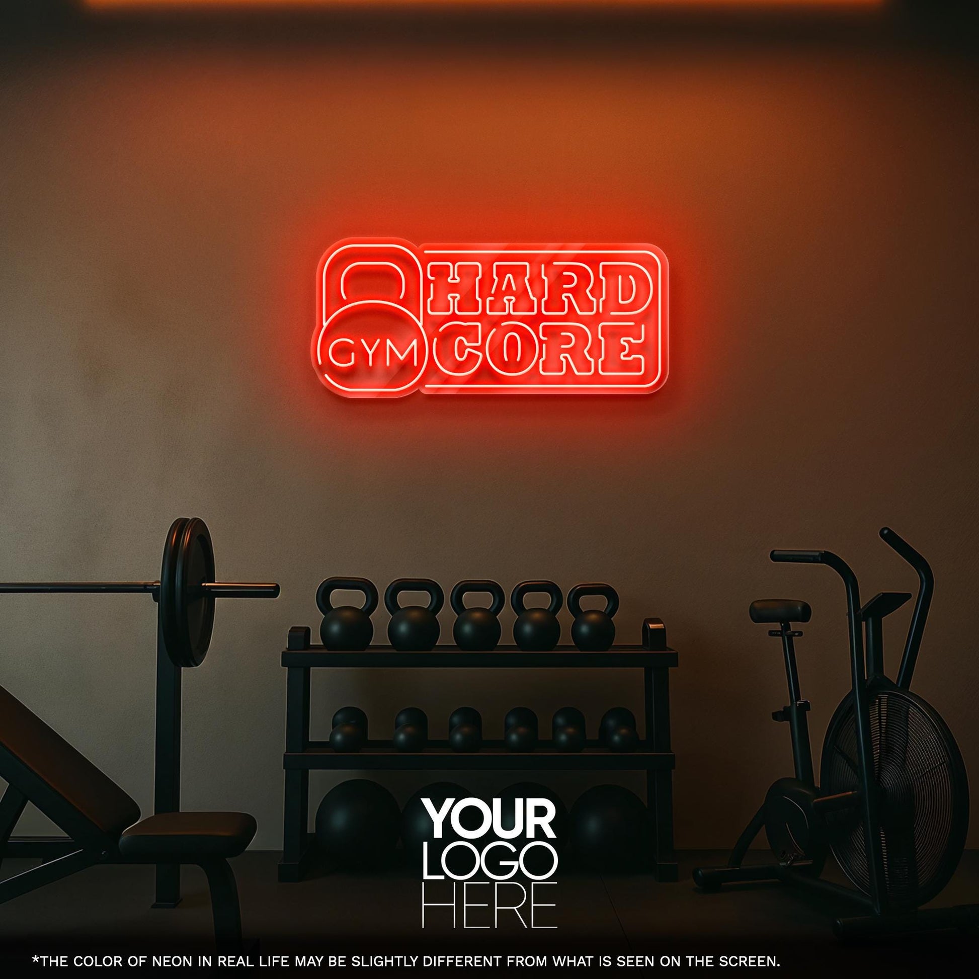 Gym Hard Core LED Neon Sign – Bold Wall Light for Hardcore Training Rooms, Home Gym or Fitness Studio, Perfect Gift for Serious Athletes