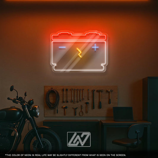 Car Battery LED Neon Sign