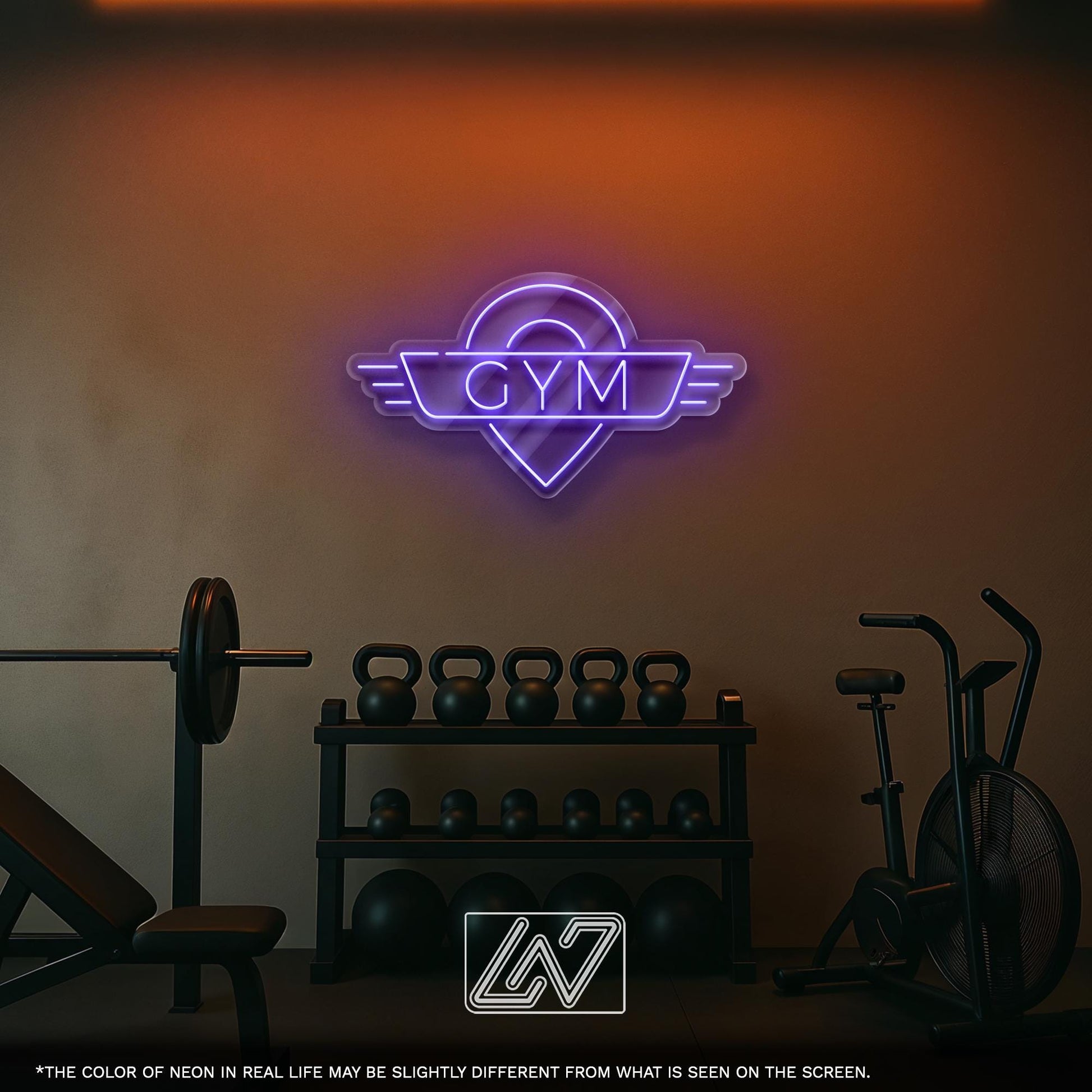 Gym LED Neon Sign – Motivational Wall Light for Home Gym, Fitness Studio or Workout Room, Perfect Gift for Athletes and Gym Lovers