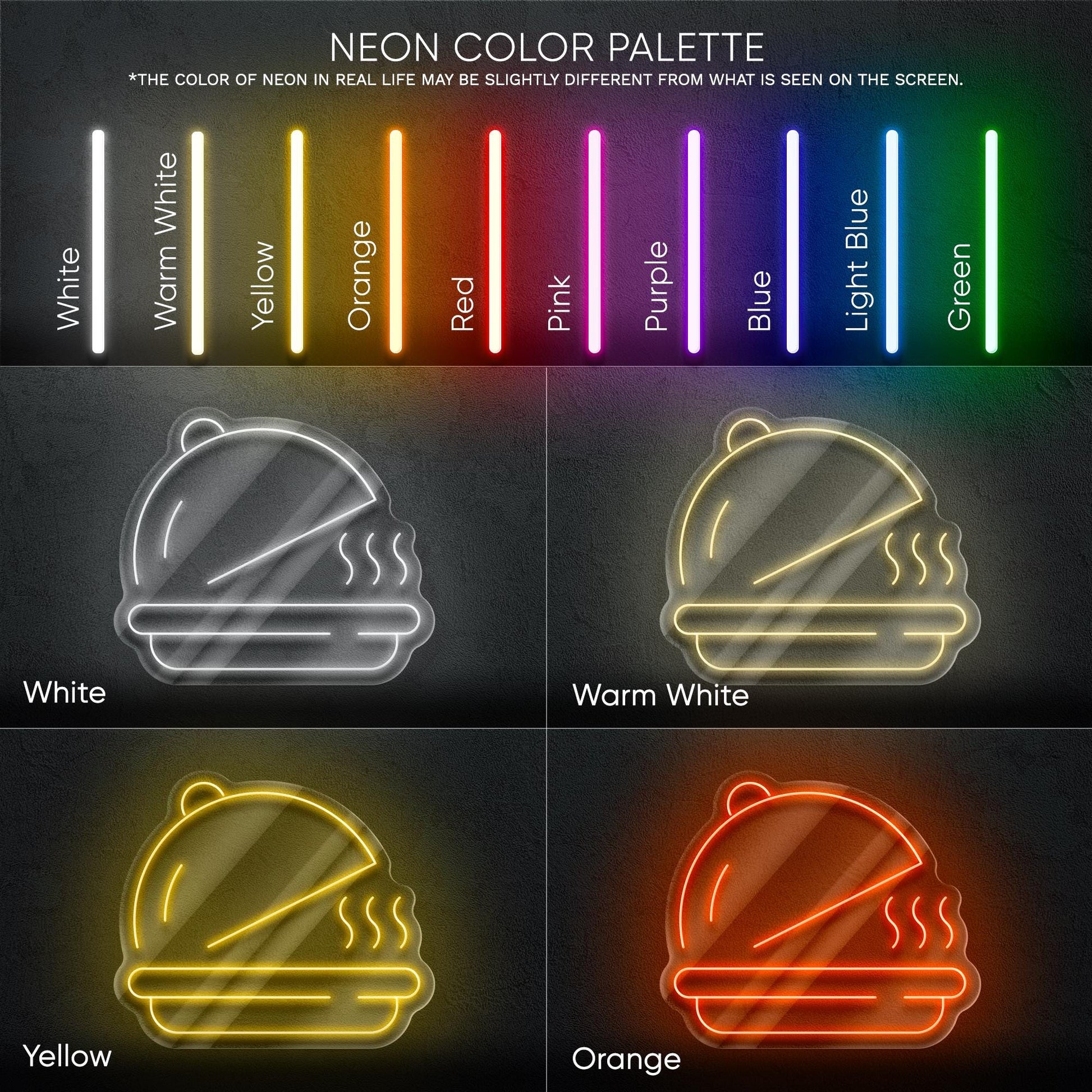 Cloche Serving Tray Neon Sign