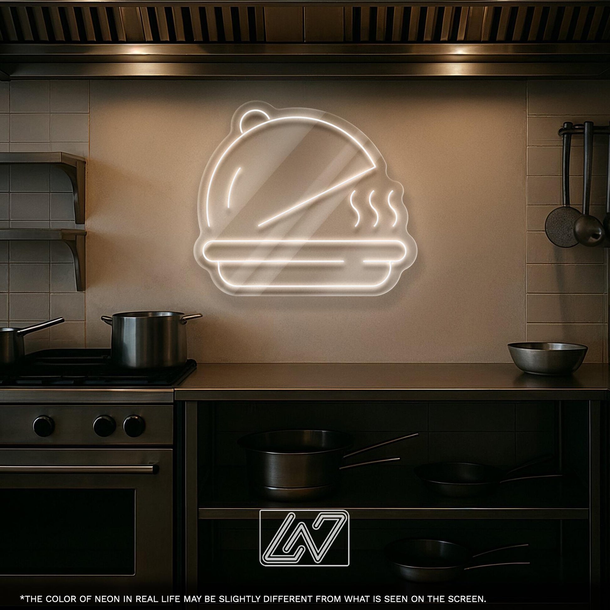 Cloche Serving Tray Neon Sign