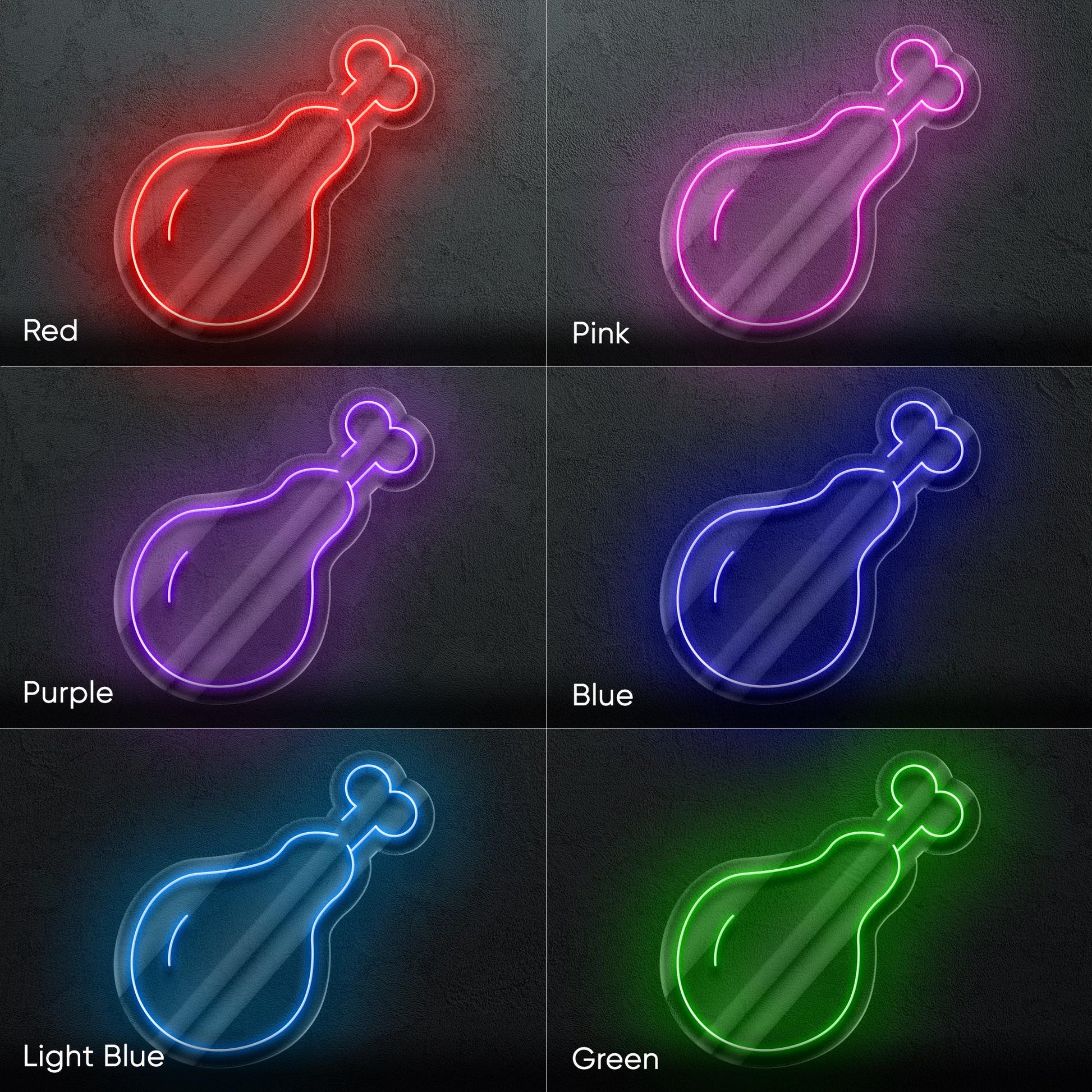 Chicken Leg Neon Sign