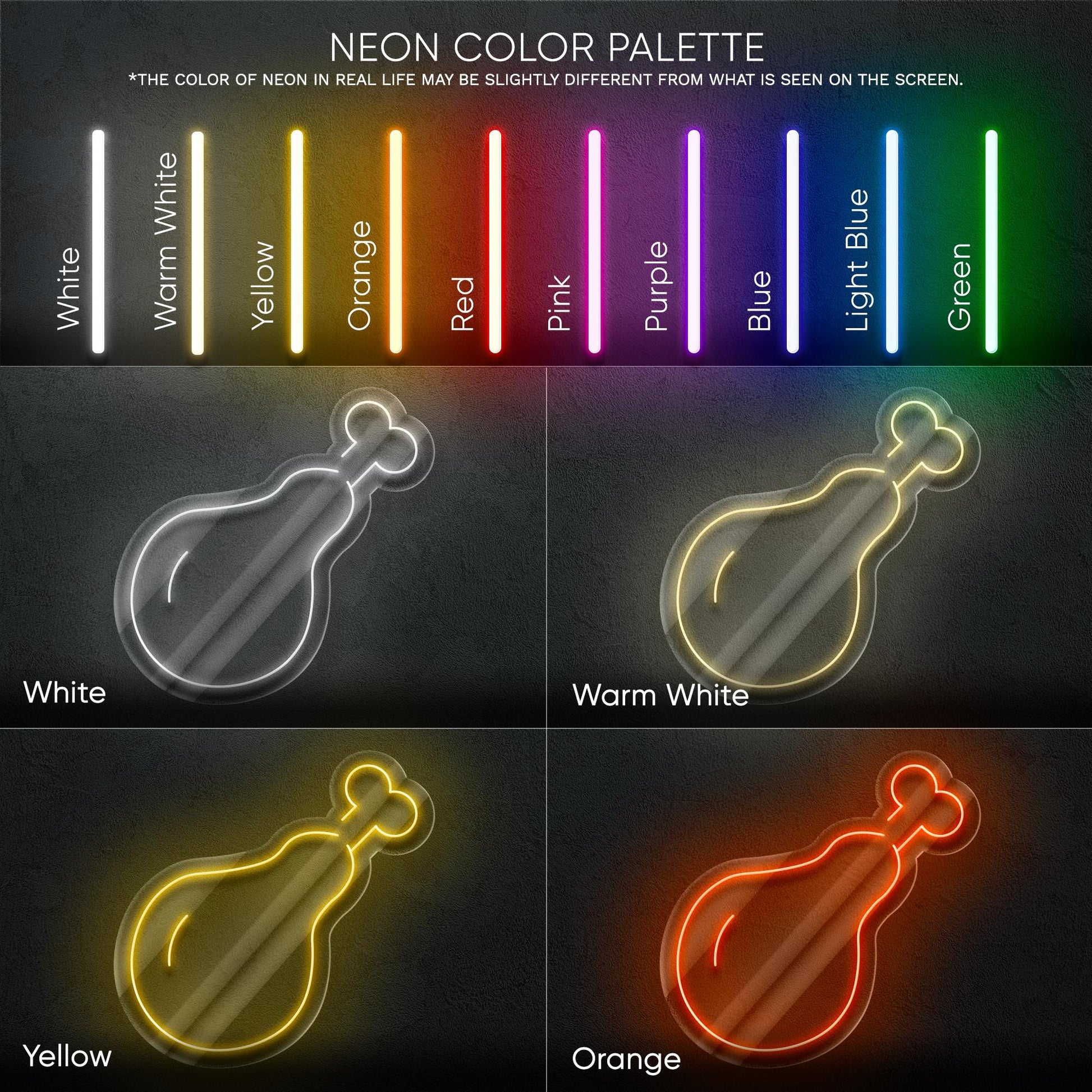 Chicken Leg Neon Sign