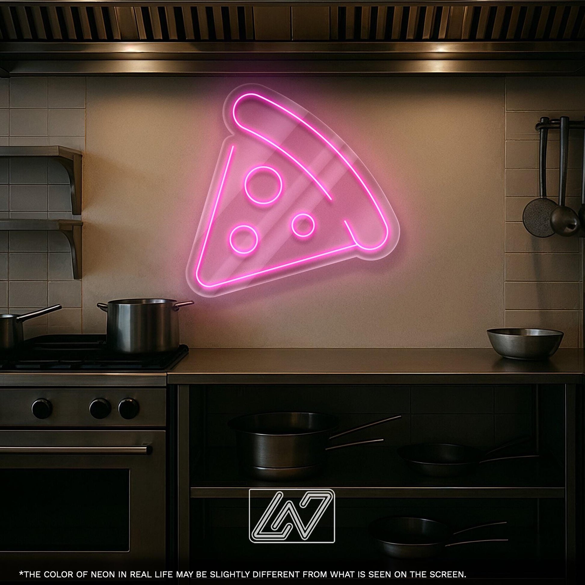 Pizza Slice Neon Sign – LED Wall Light for Pizzerias, Kitchens, Game Rooms or Food Stands – Perfect Gift for Pizza Lovers
