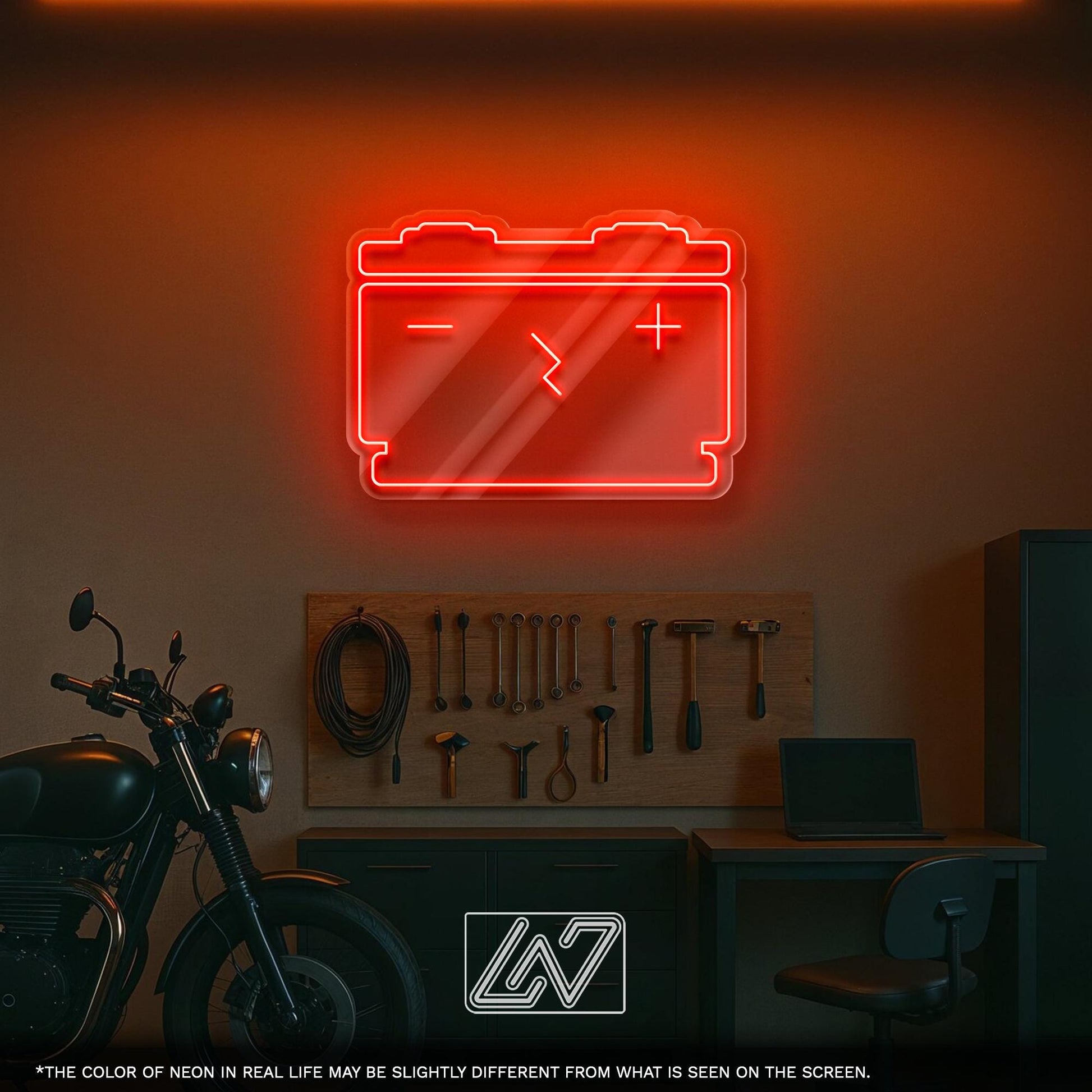 Car Battery LED Neon Sign