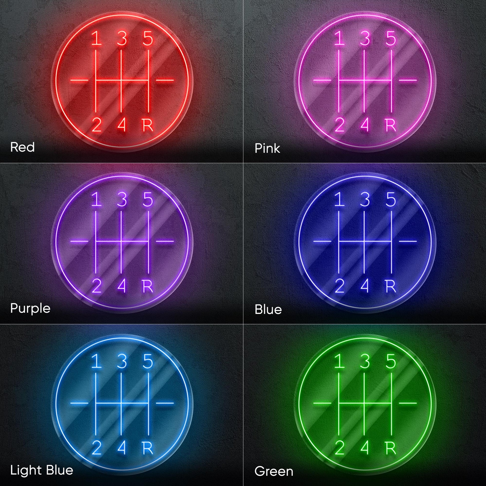 Gear Transmission LED Neon Sign – Industrial Style Light for Garage, Auto Shop, Man Cave or Workshop, Great Gift for Car and Mechanic Lovers