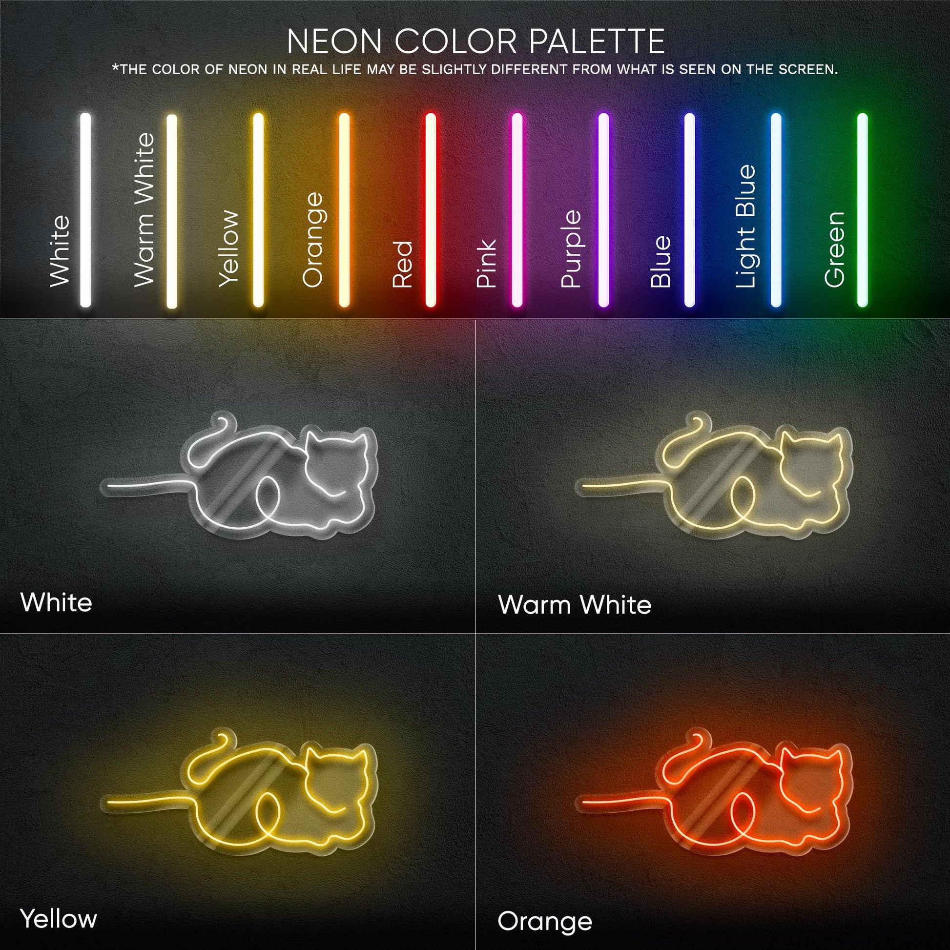 Cat LED Neon Sign – Cute Light Up Wall Decor for Pet Lovers, Bedroom or Kids Room, Unique Gift for Cat Owners, Studio or Cozy Home Corner