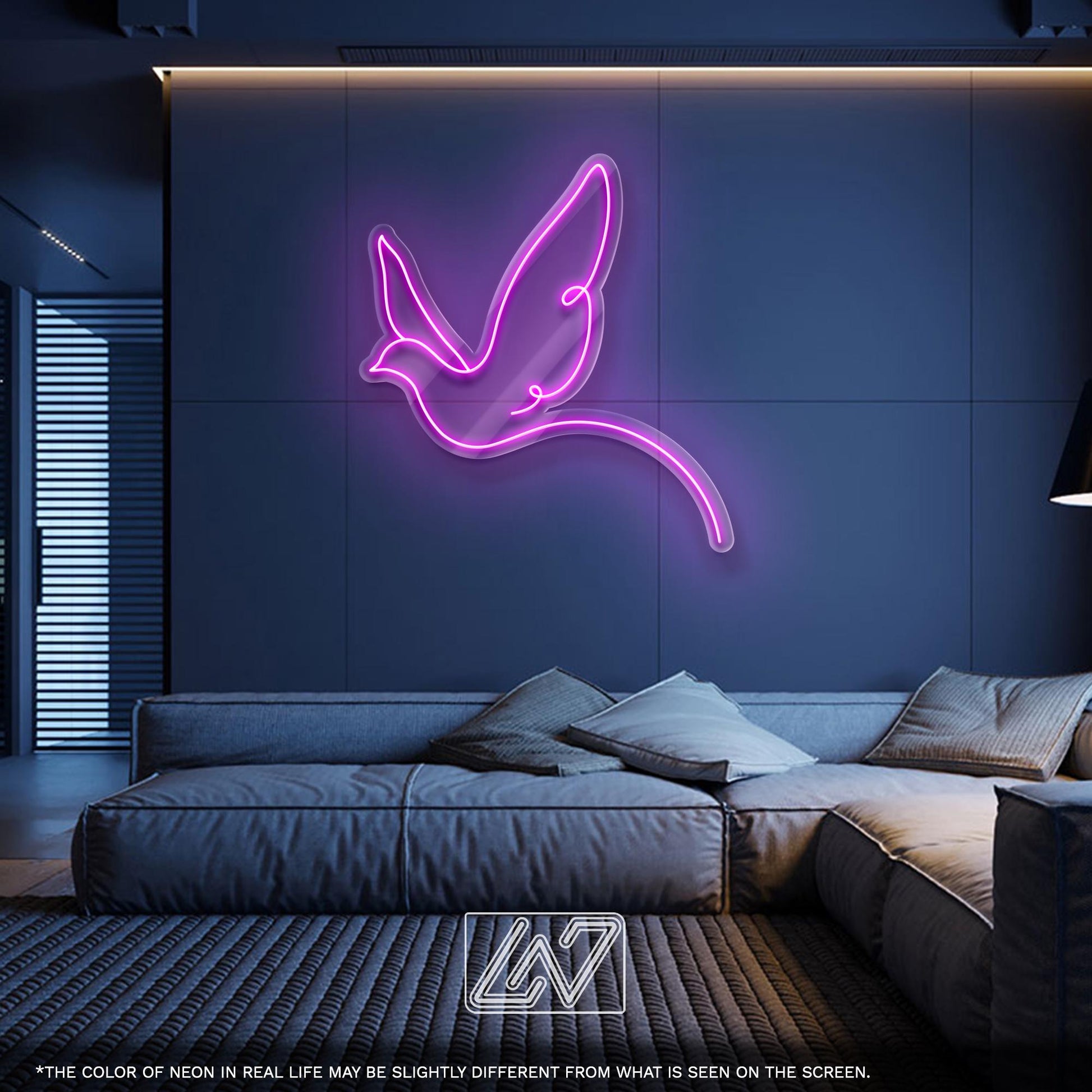 Bird LED Neon Sign – Minimalist Light Up Wall Art for Nature Lovers, Nursery or Home Decor, Cute Gift for Birdwatchers and Animal Fans