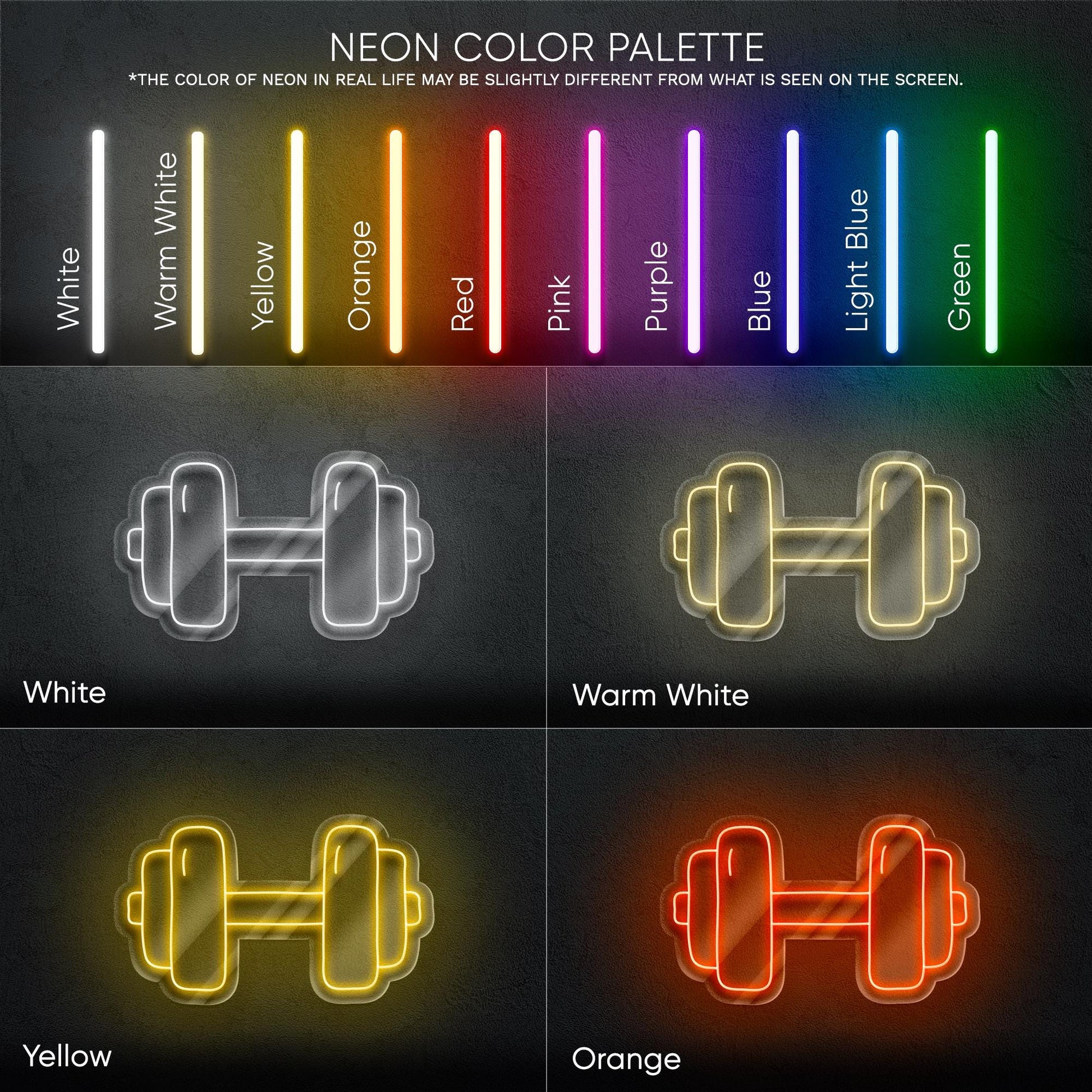 Dumbbell LED Neon Sign