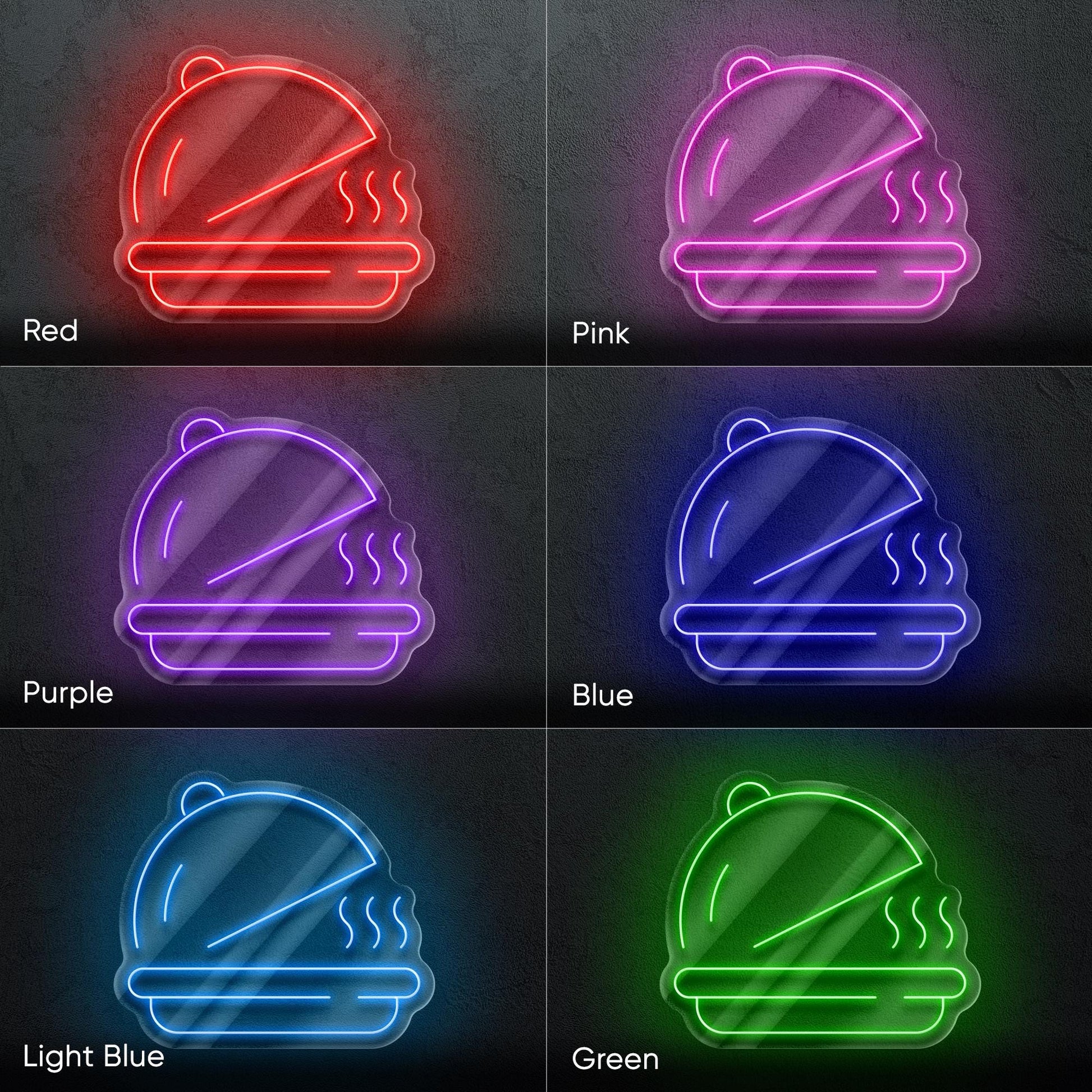 Cloche Serving Tray Neon Sign