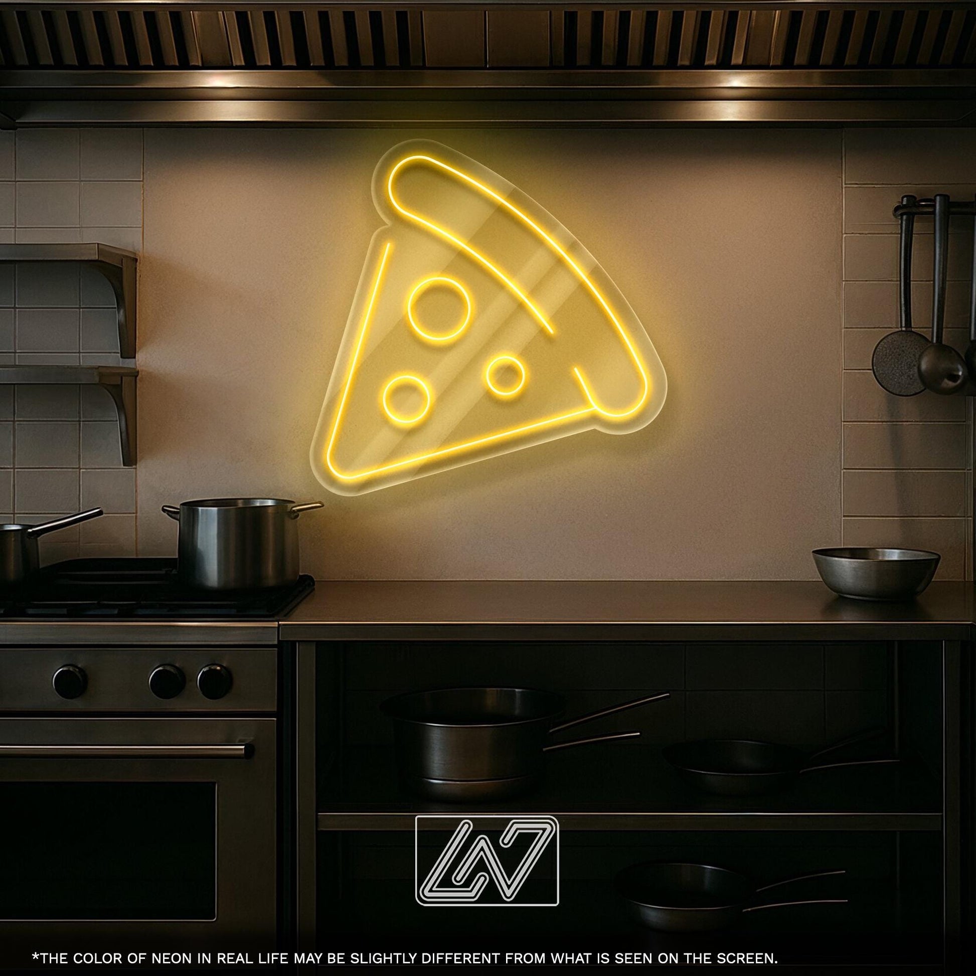 Pizza Slice Neon Sign – LED Wall Light for Pizzerias, Kitchens, Game Rooms or Food Stands – Perfect Gift for Pizza Lovers