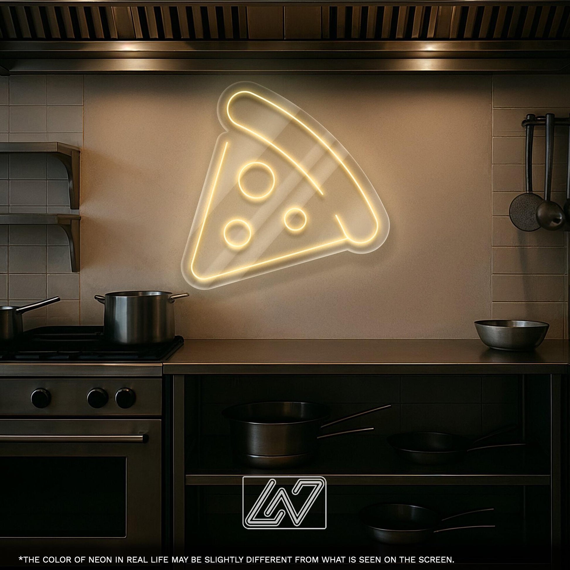 Pizza Slice Neon Sign – LED Wall Light for Pizzerias, Kitchens, Game Rooms or Food Stands – Perfect Gift for Pizza Lovers