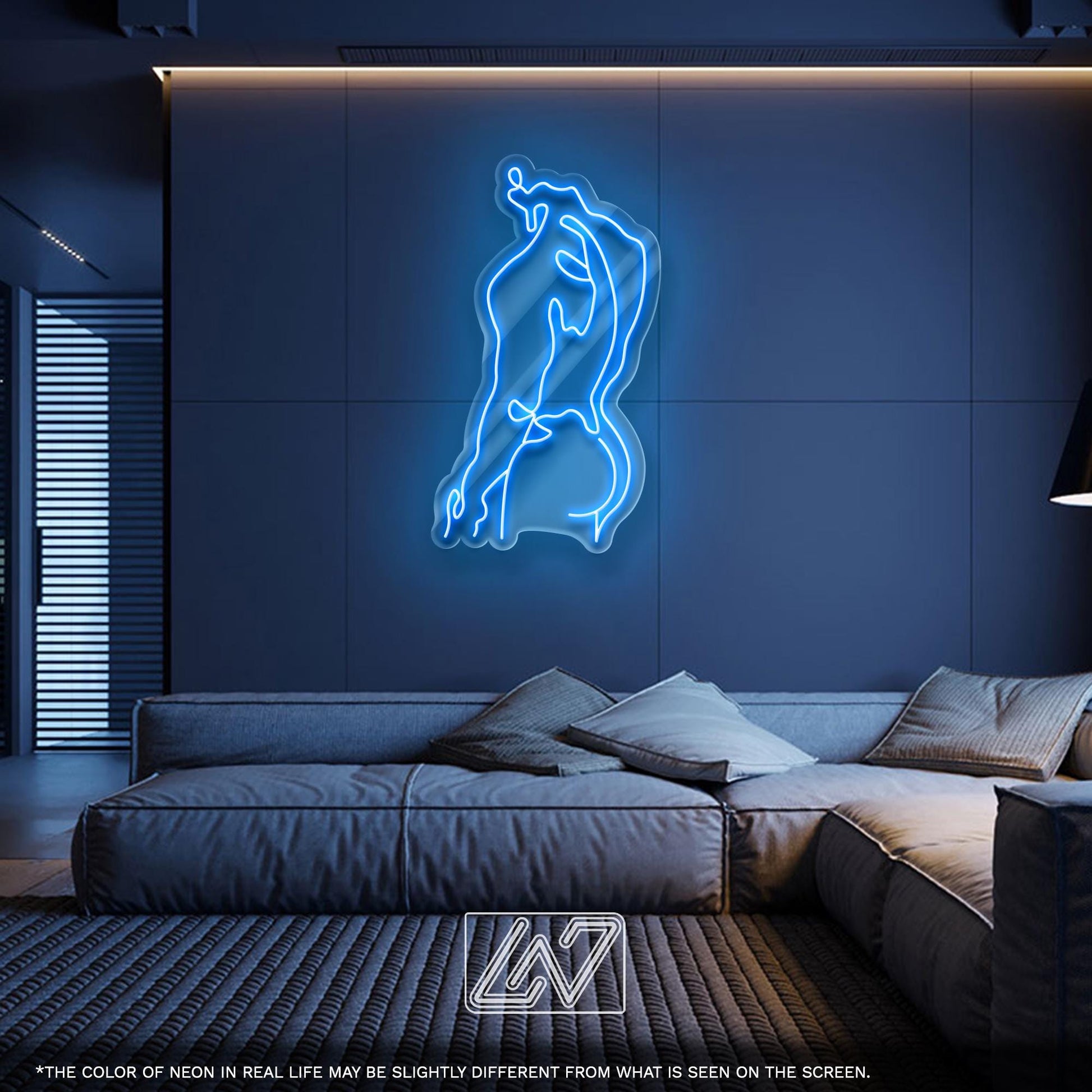 Man Body LED Neon Sign – Minimalist Line Art Light for Gym, Barbershop or Bedroom, Unique Male Body Decor and Gift for Fitness Lovers