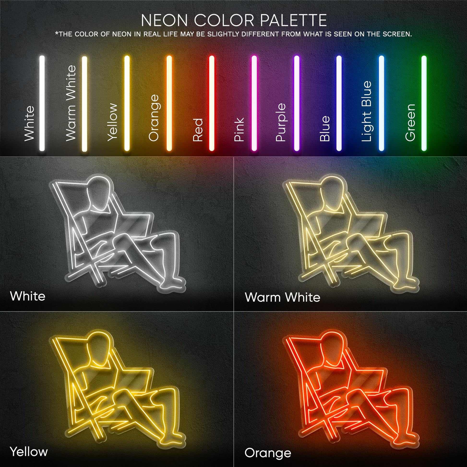 LED Neon Sign Man on Chair with Laptop – Unique Wall Light for Workspace, Studio, Gamer Room or Home Office, Gift for Remote Workers