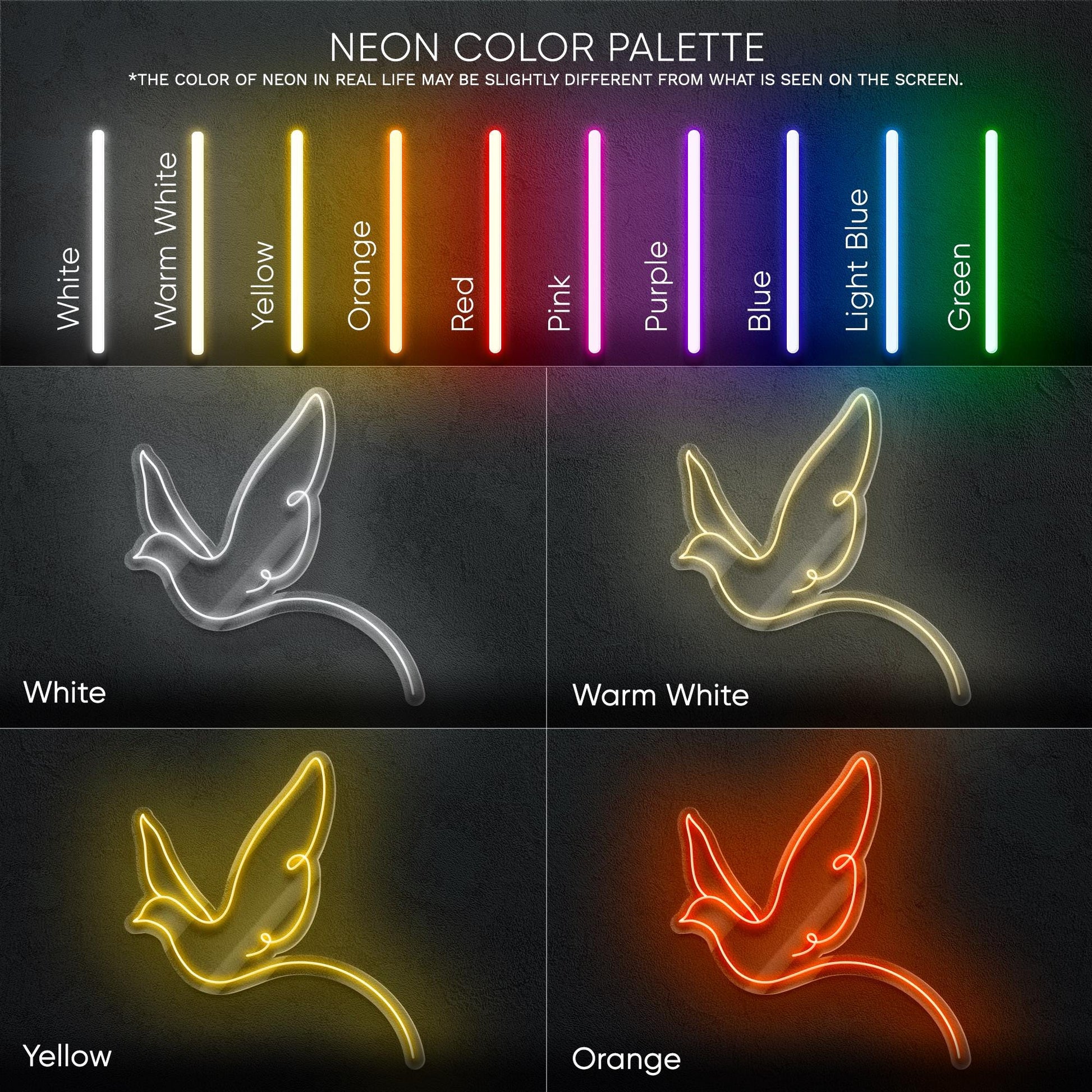 Bird LED Neon Sign – Minimalist Light Up Wall Art for Nature Lovers, Nursery or Home Decor, Cute Gift for Birdwatchers and Animal Fans