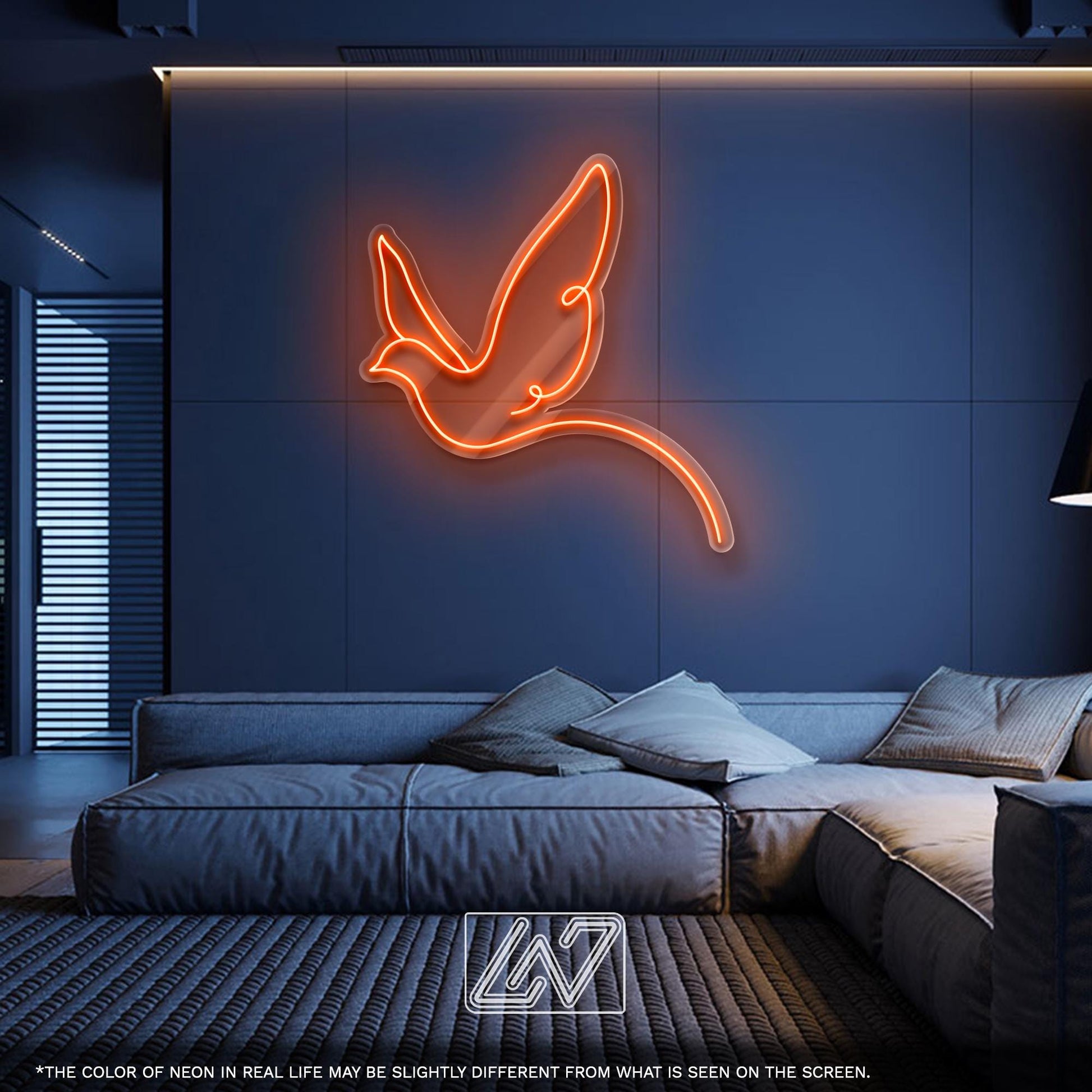 Bird LED Neon Sign – Minimalist Light Up Wall Art for Nature Lovers, Nursery or Home Decor, Cute Gift for Birdwatchers and Animal Fans