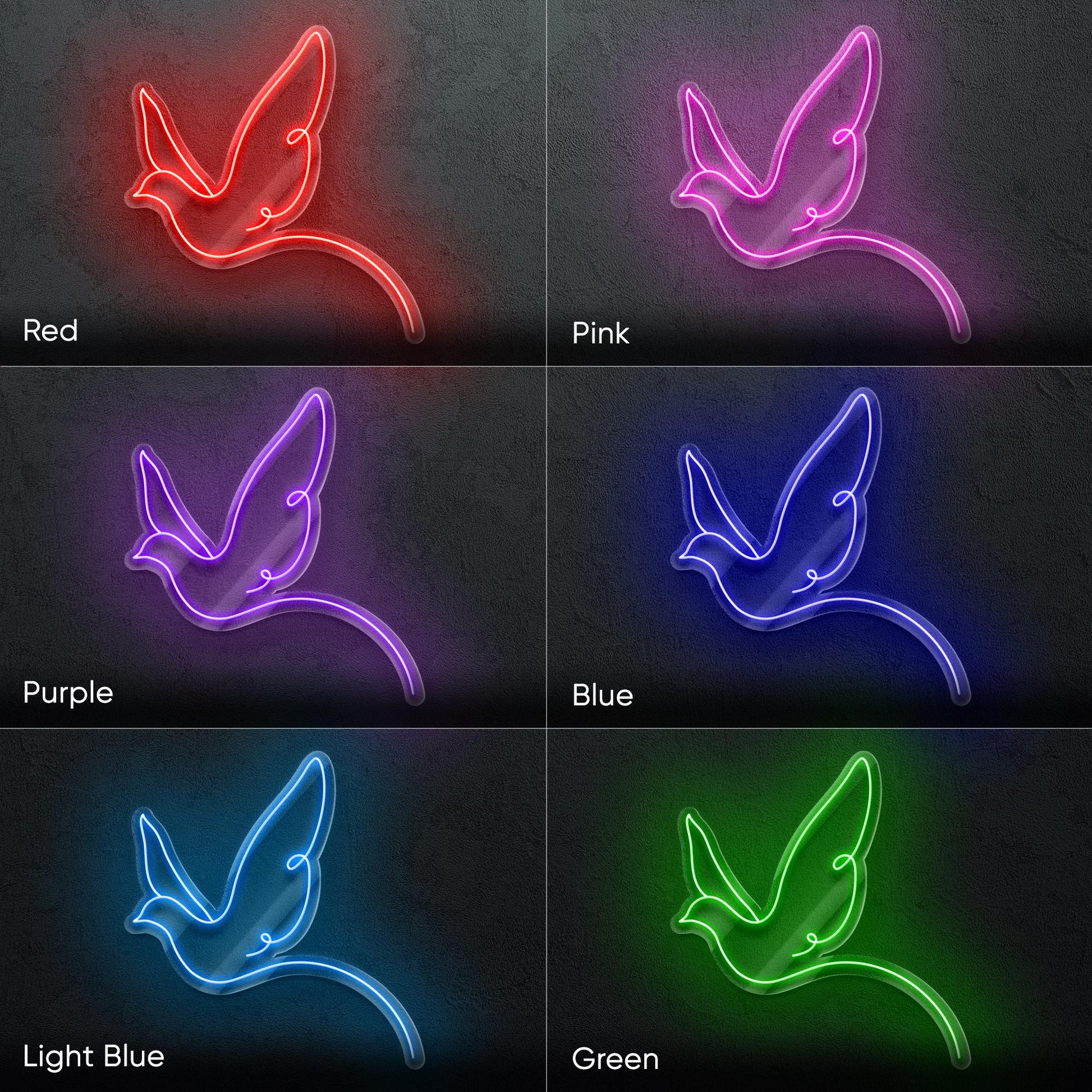 Bird LED Neon Sign – Minimalist Light Up Wall Art for Nature Lovers, Nursery or Home Decor, Cute Gift for Birdwatchers and Animal Fans