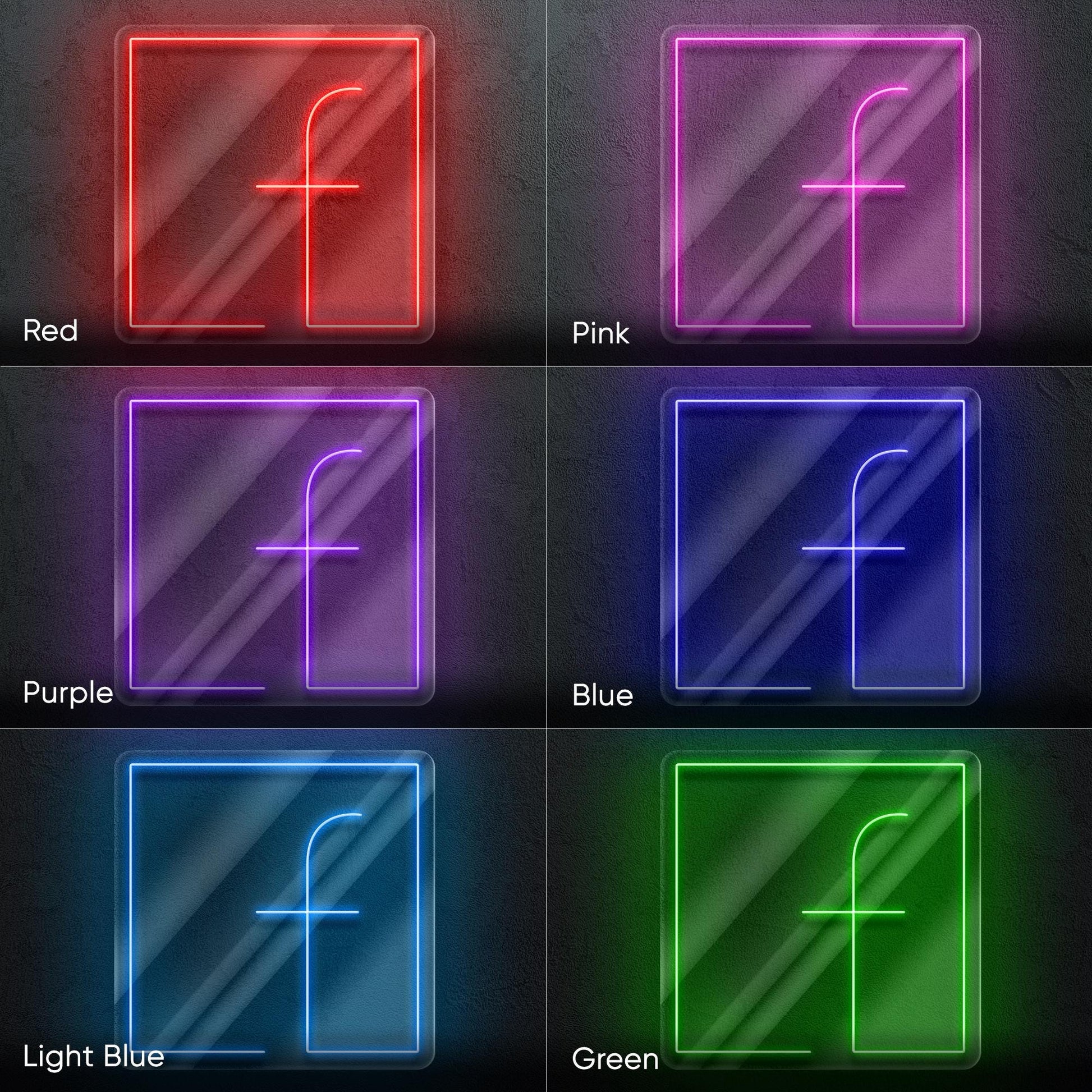 Facebook Logo LED Neon Sign – Social Media Wall Light for Streamers, Influencers, Offices, or Modern Content Creator Decor