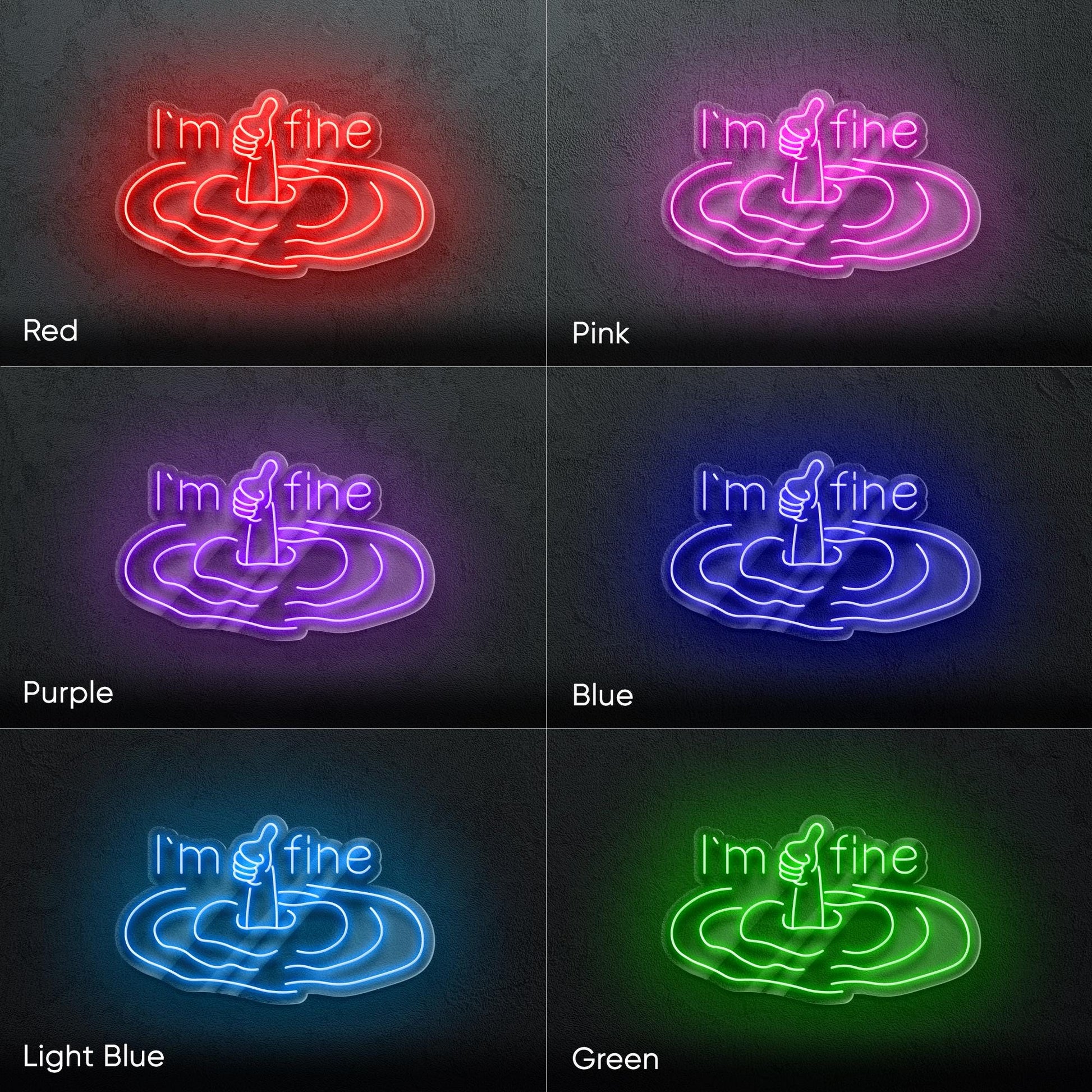 I'm Fine LED Neon Sign