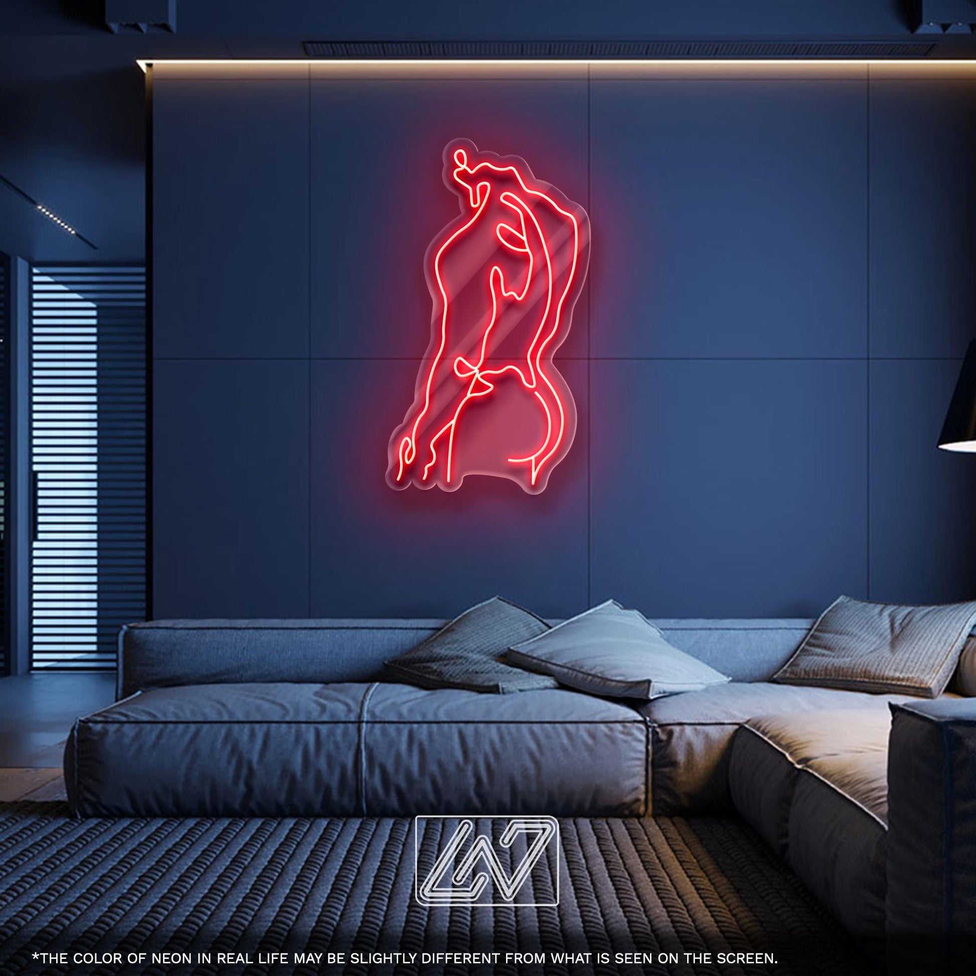 Man Body LED Neon Sign – Minimalist Line Art Light for Gym, Barbershop or Bedroom, Unique Male Body Decor and Gift for Fitness Lovers