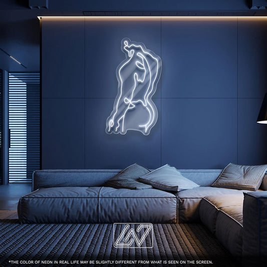 Man Body LED Neon Sign – Minimalist Line Art Light for Gym, Barbershop or Bedroom, Unique Male Body Decor and Gift for Fitness Lovers