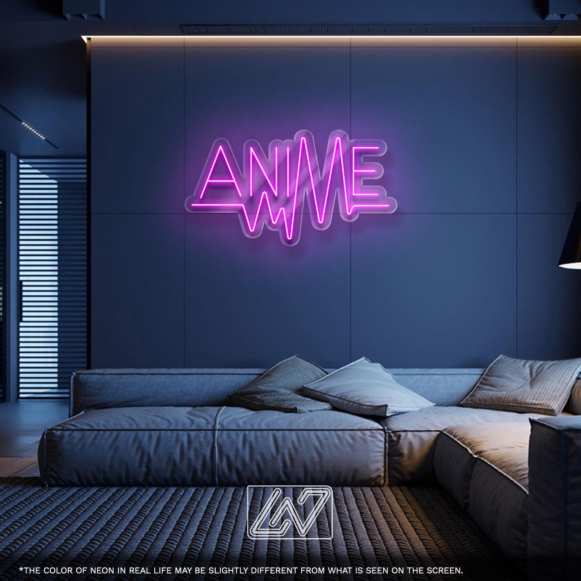 ANIME LED Neon Sign – Electric pulse-style wall light for anime lovers, perfect for bedrooms, gaming setups, or otaku-themed interiors