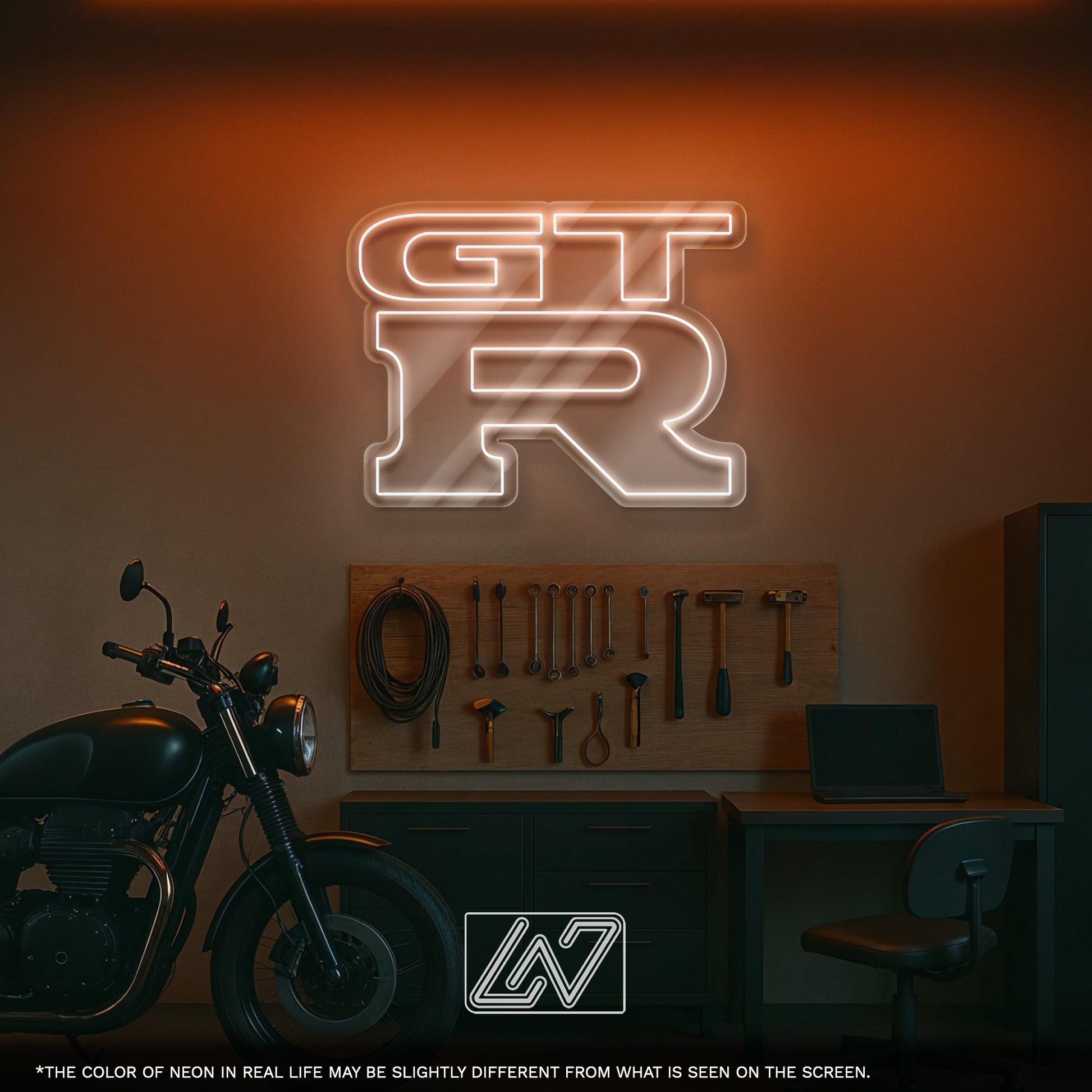 GT-R LED Neon Sign – Perfect gift or wall decor for JDM car lovers, garage spaces, man caves, or automotive enthusiasts