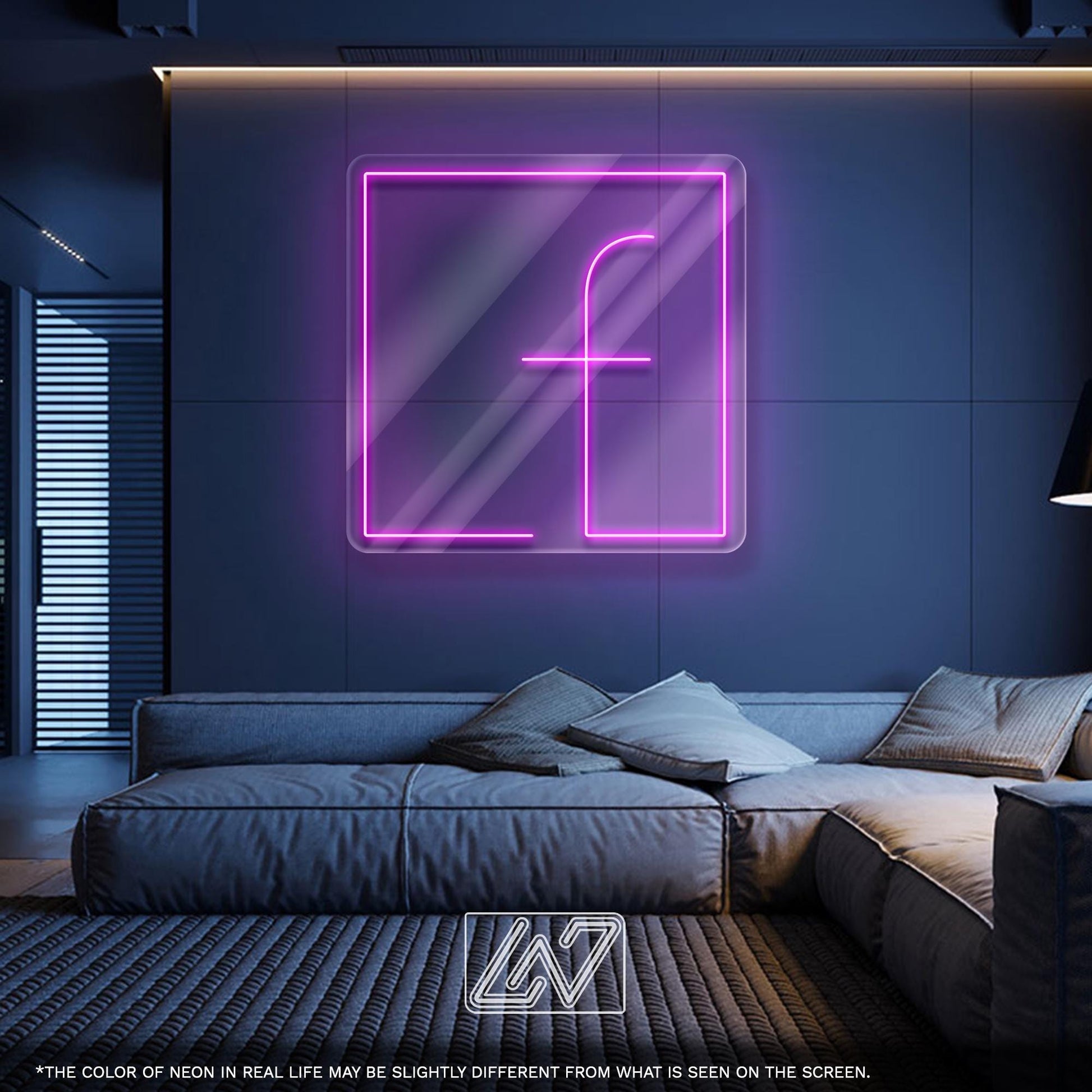 Facebook Logo LED Neon Sign – Social Media Wall Light for Streamers, Influencers, Offices, or Modern Content Creator Decor