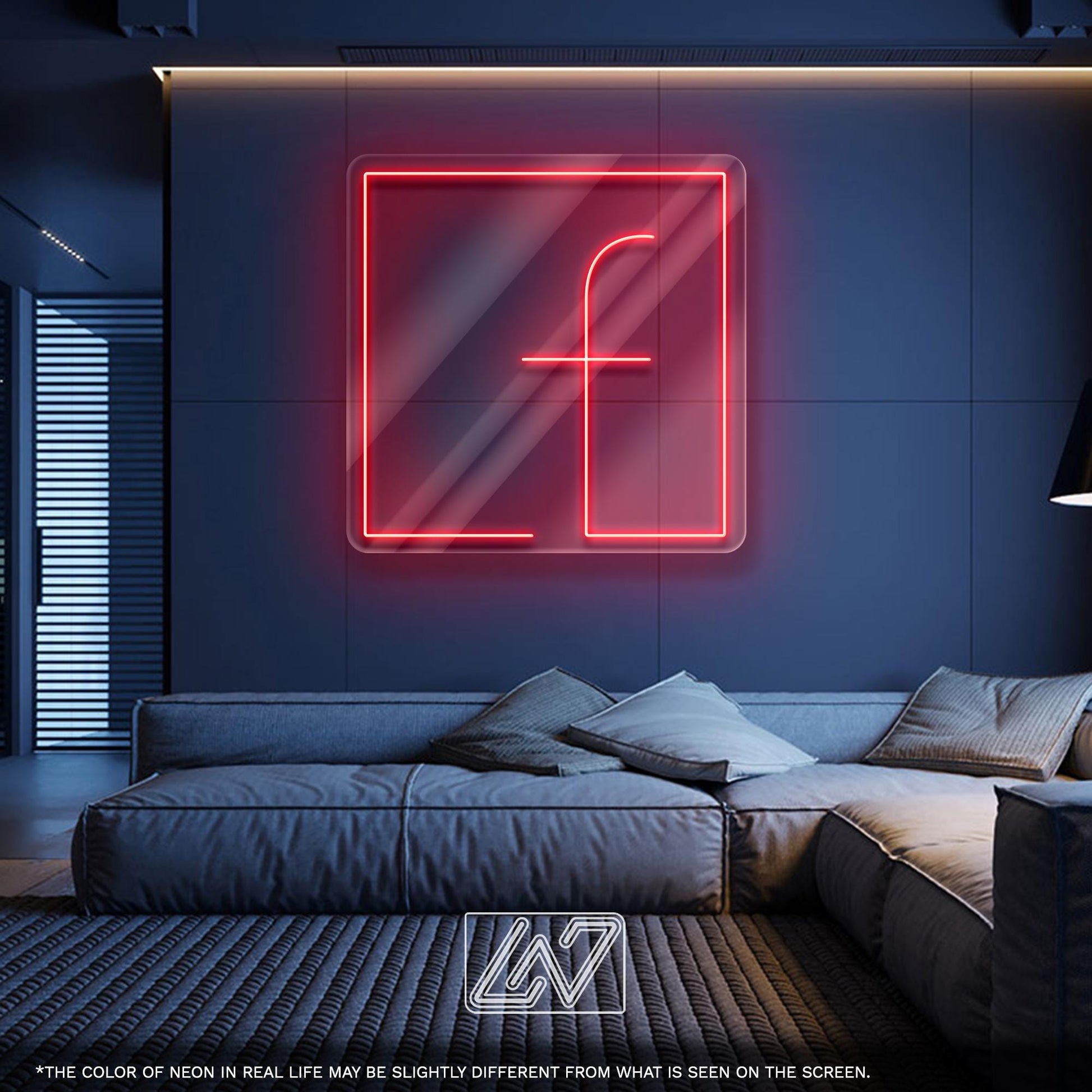 Facebook Logo LED Neon Sign – Social Media Wall Light for Streamers, Influencers, Offices, or Modern Content Creator Decor