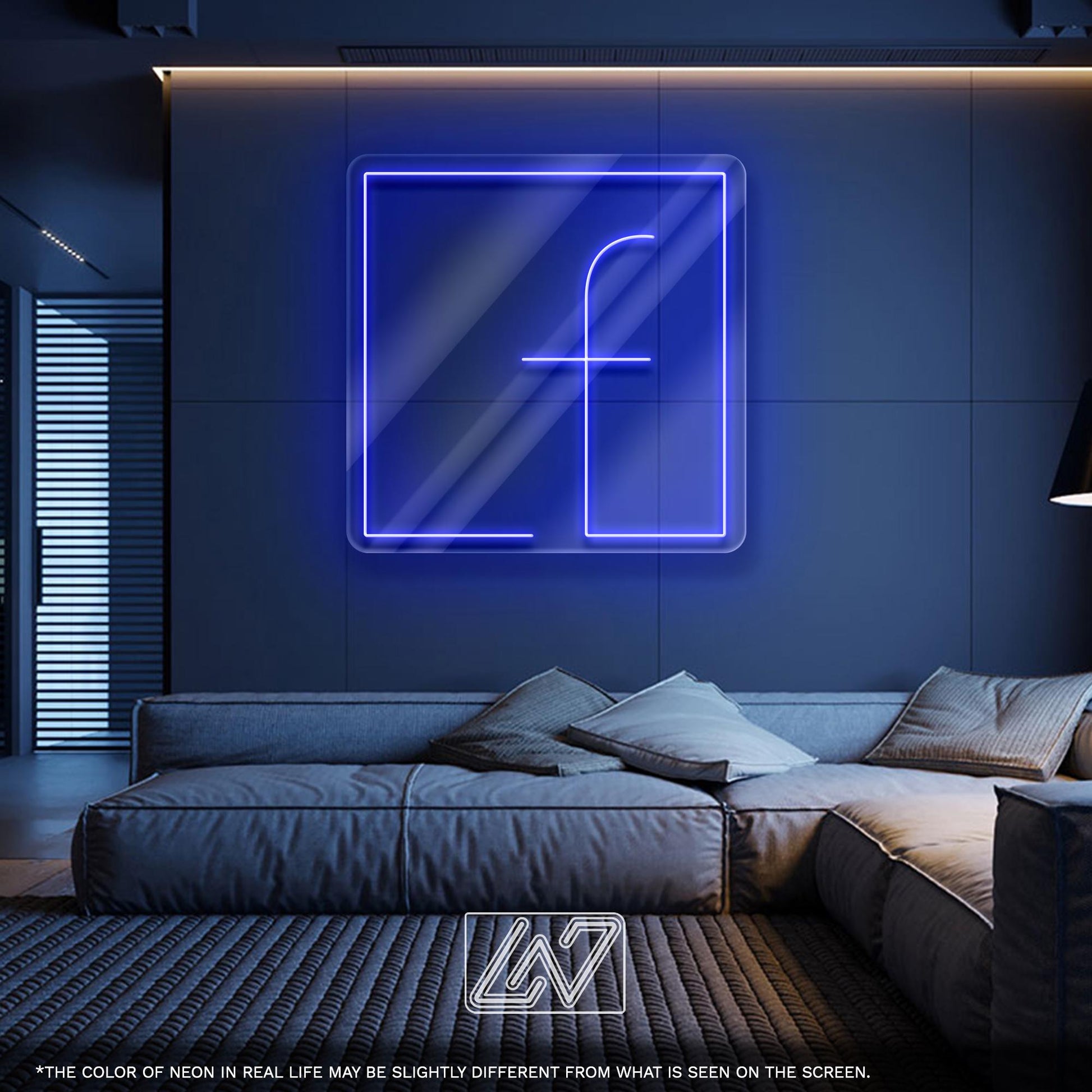 Facebook Logo LED Neon Sign – Social Media Wall Light for Streamers, Influencers, Offices, or Modern Content Creator Decor