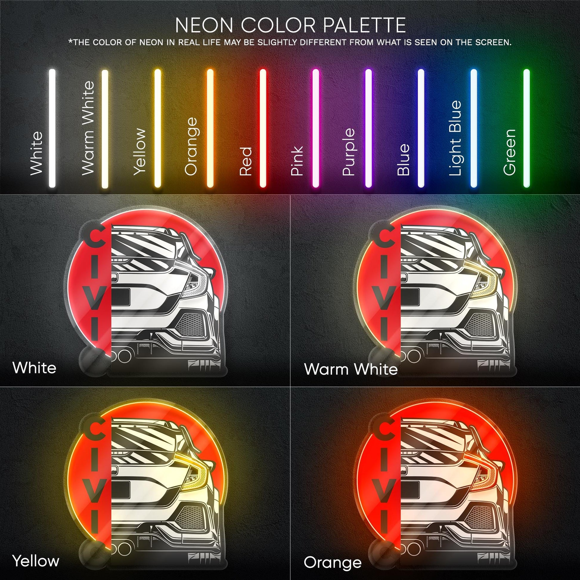 Honda Civic Neon Sign