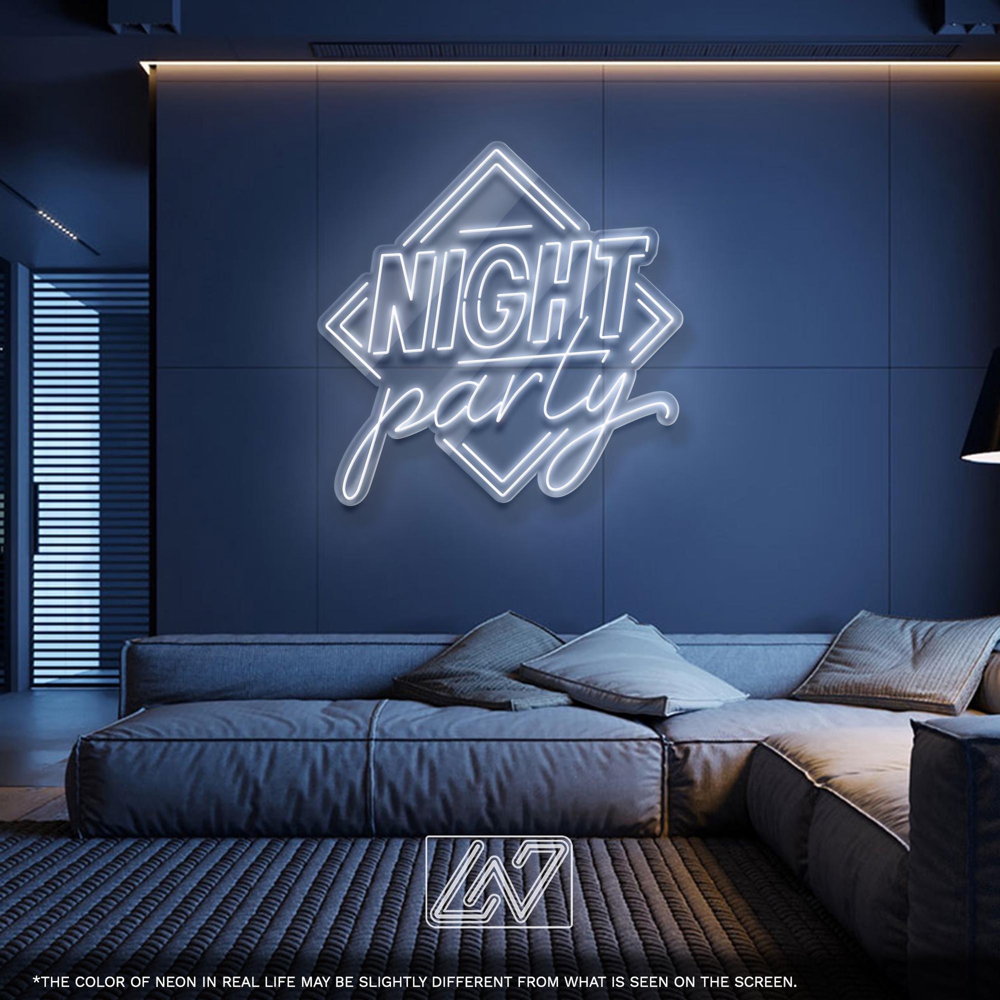 Night Party LED Neon Sign – Vibrant glowing wall light for party rooms, bars, home events or DJ setups, perfect for nightlife lovers