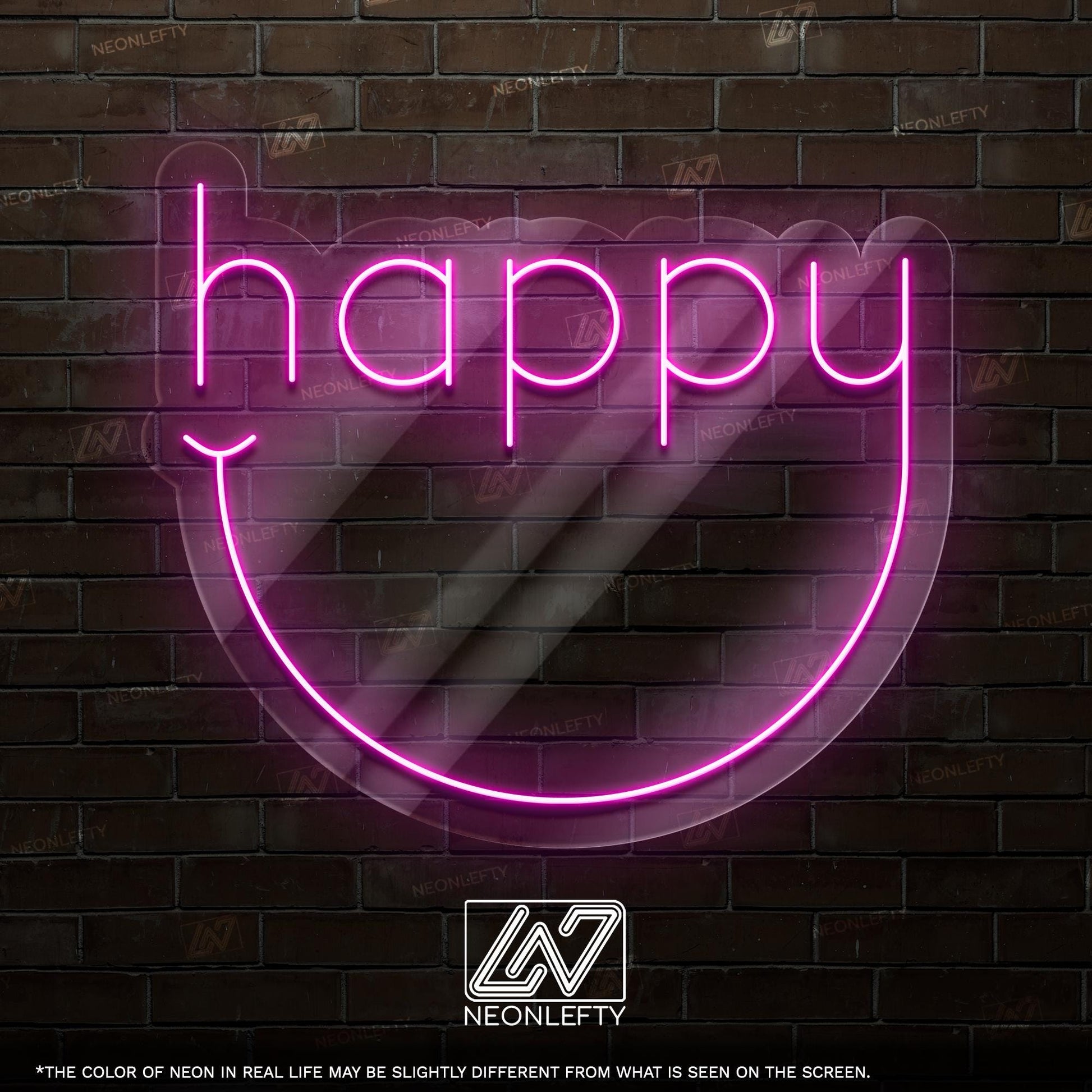 Happy Neon Sign