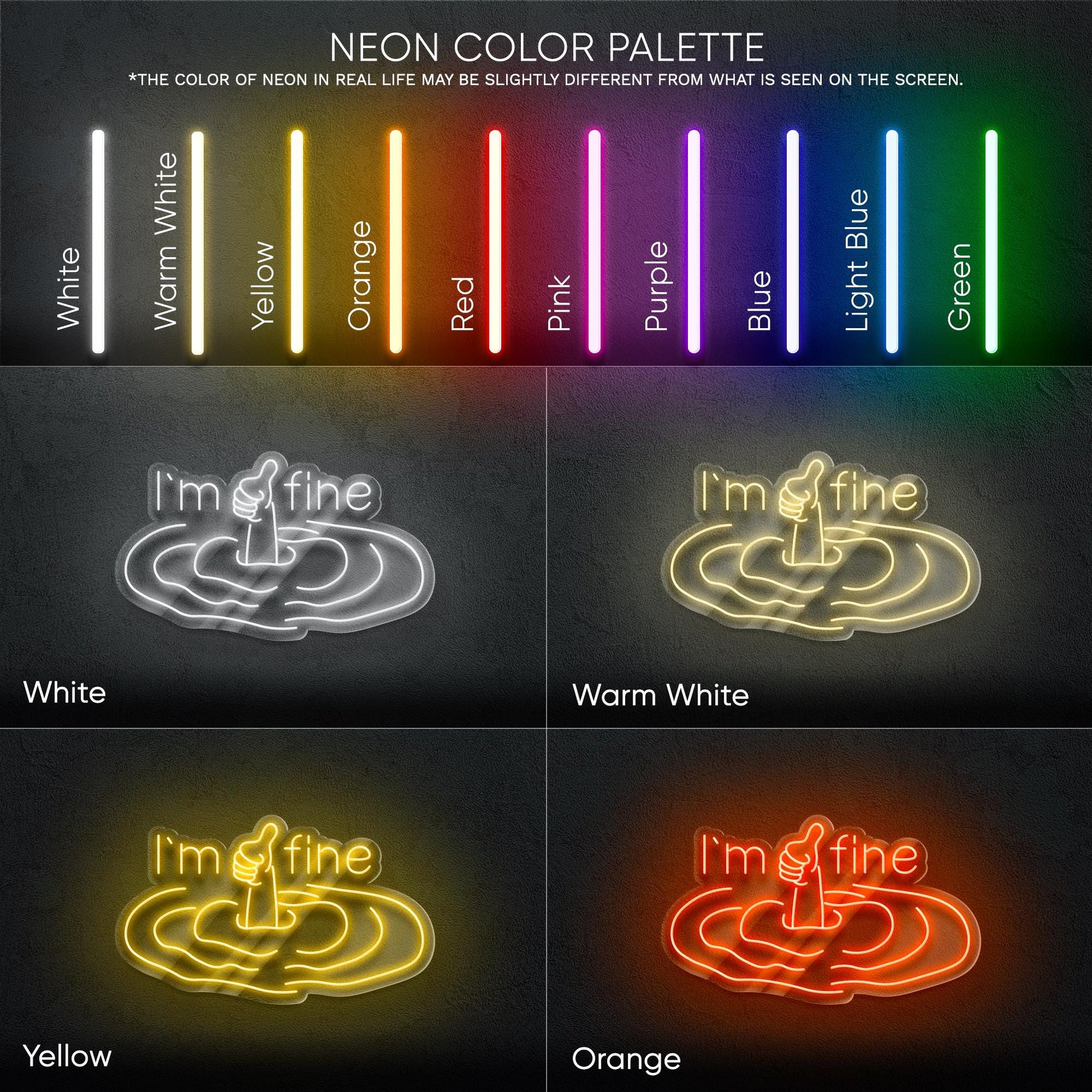 I'm Fine LED Neon Sign