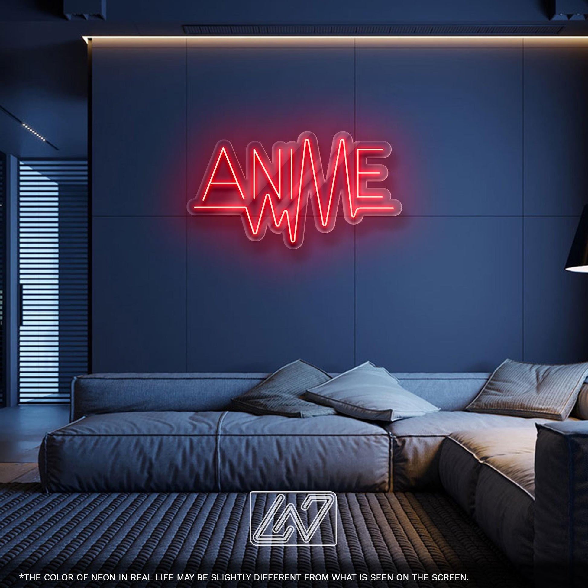 ANIME LED Neon Sign – Electric pulse-style wall light for anime lovers, perfect for bedrooms, gaming setups, or otaku-themed interiors
